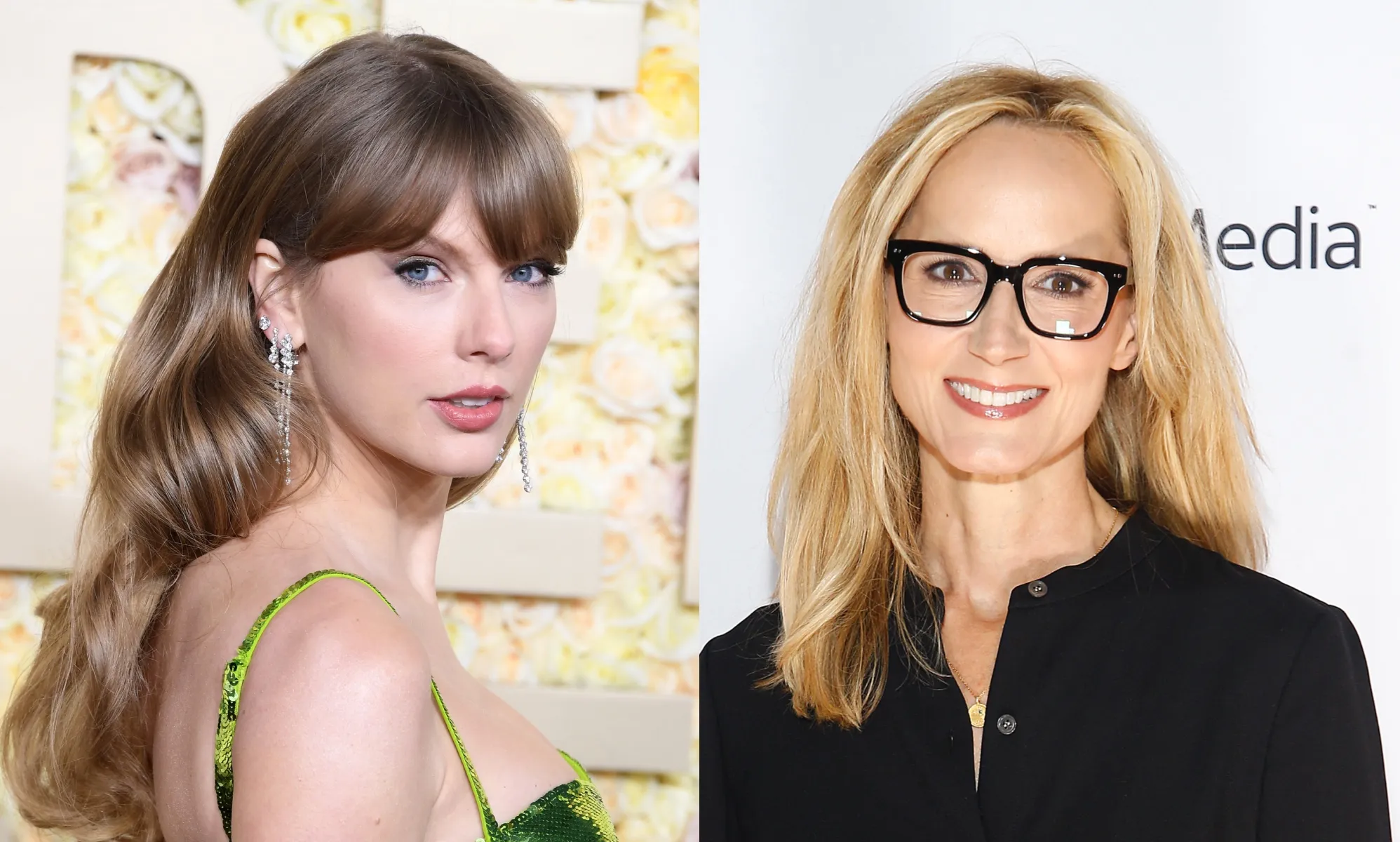 Taylor Swift (L) was defended by country singer Chely Wright after NYT article.