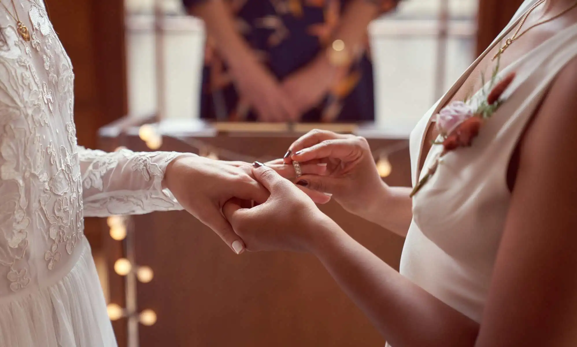 Lesbian couple getting married