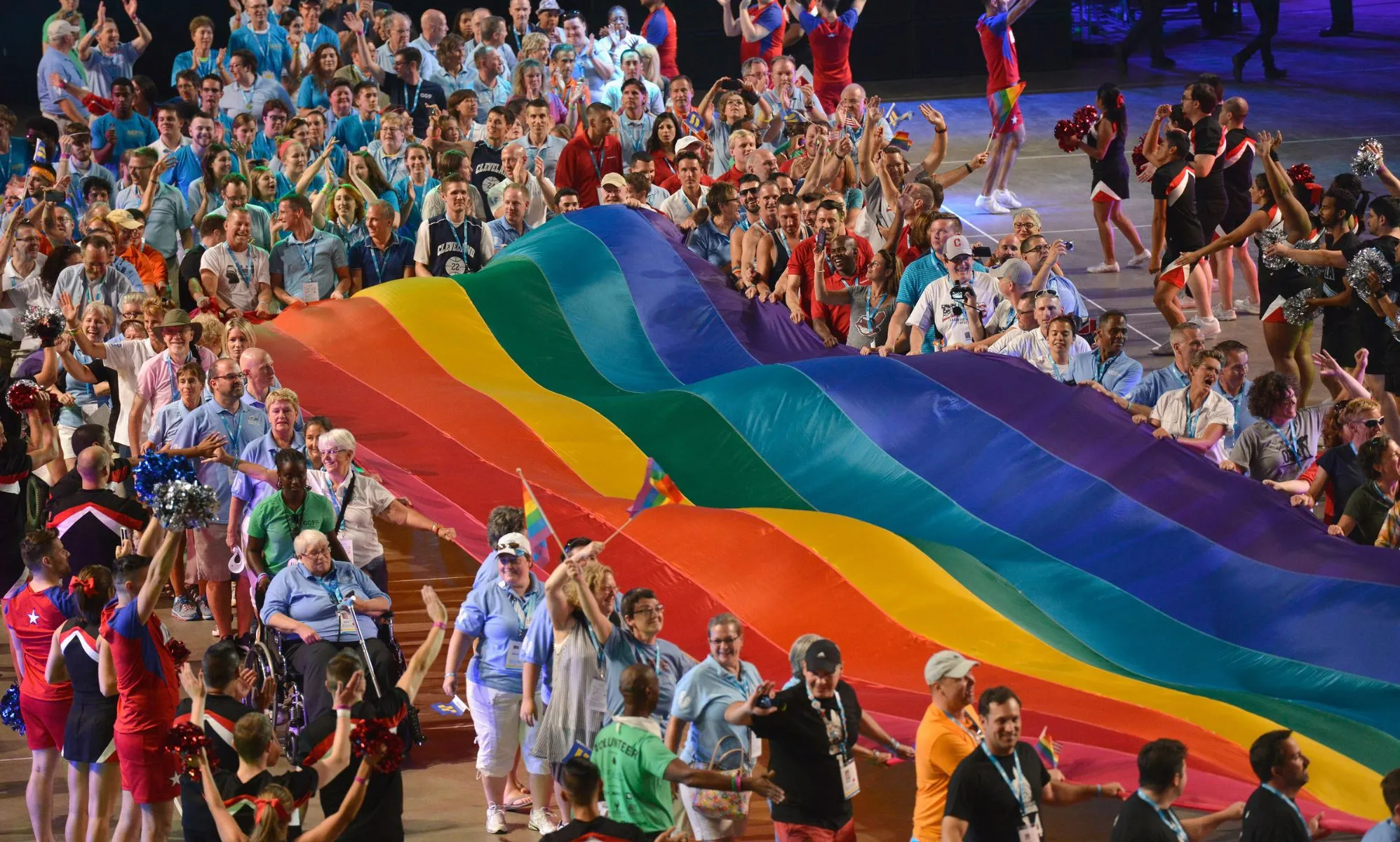 A view of the opening ceremony of the Gay Games 2014 at Quicken Loans Arena on August 9, 2014 in Cleveland, Ohio. Liverpool, UK is now in the running to host the 2030 games.