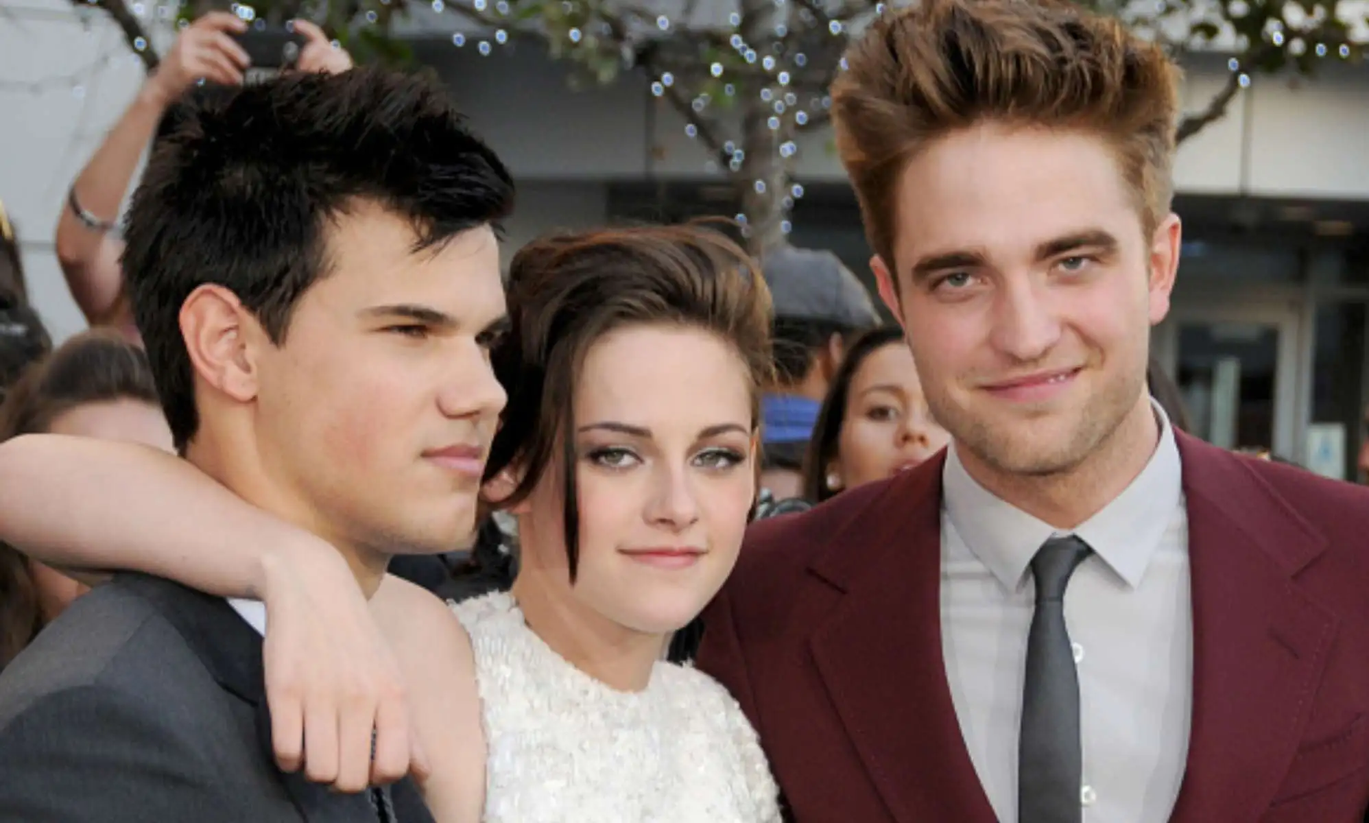 Twilight stars Taylor Lautner, Kristen Stewart, and Robert Pattinson