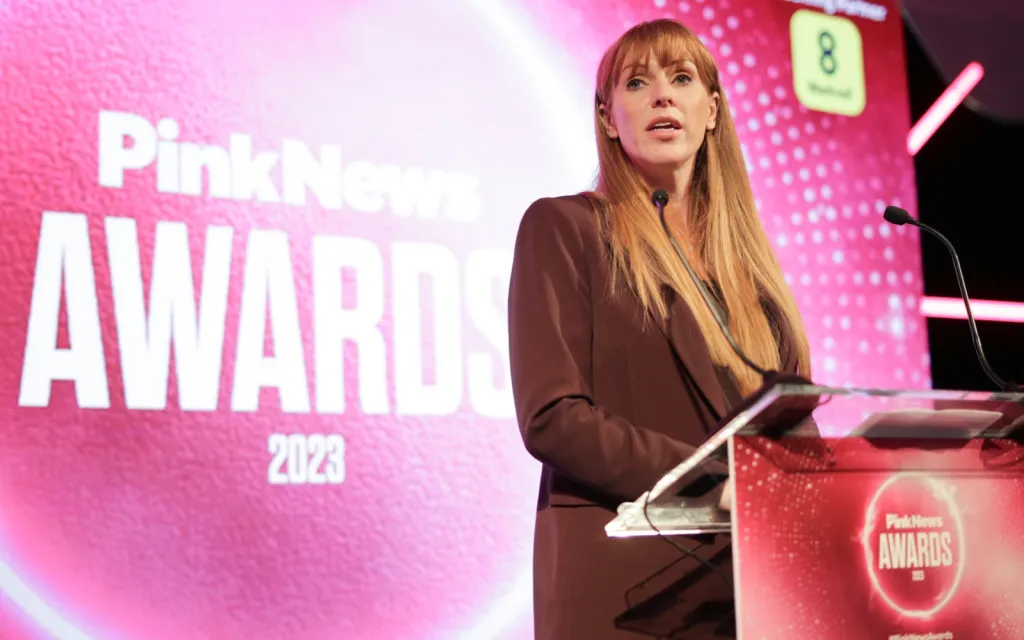 Angela Rayner en los premios SentidoG