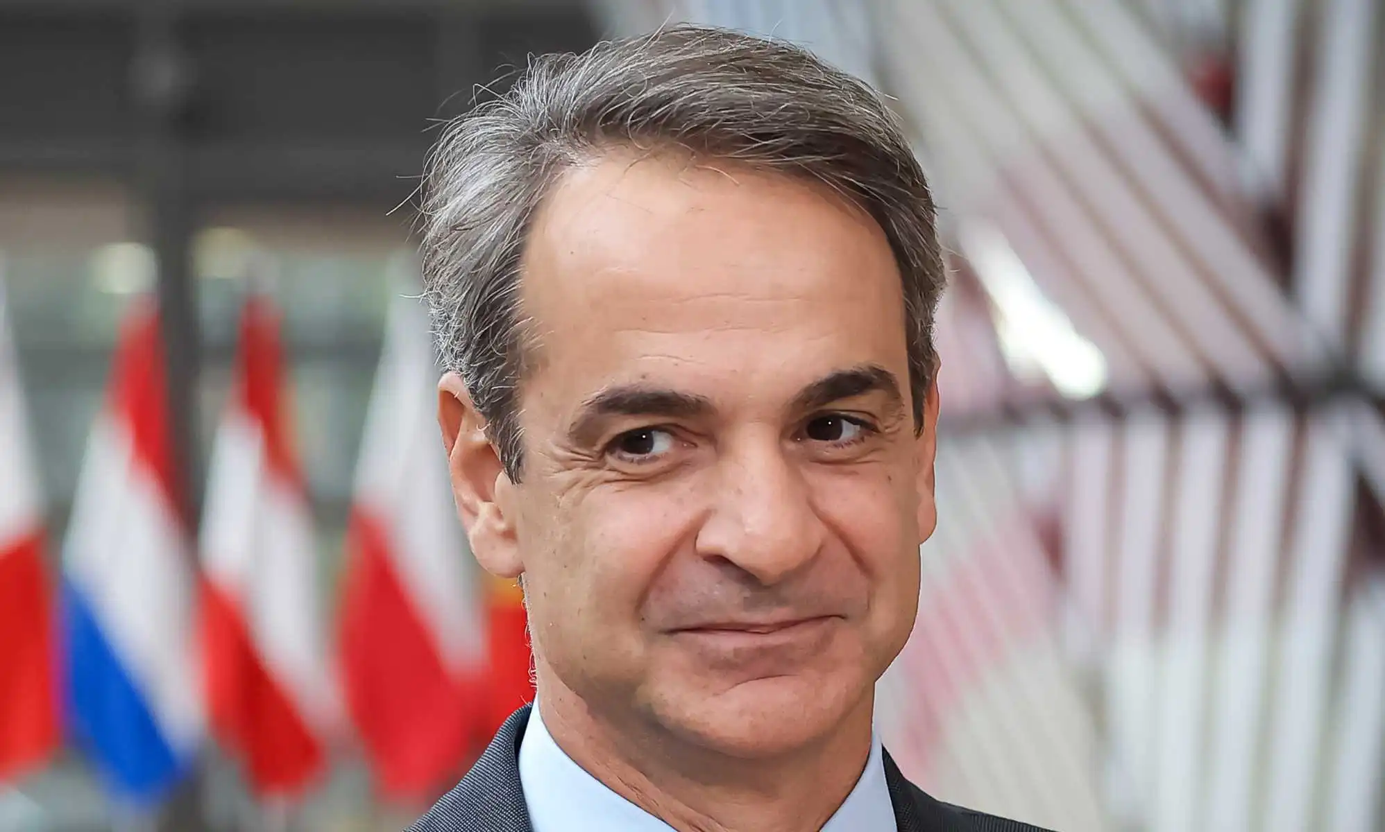 Greek Prime Minister Kyriakos Mitsotakis At The European Council