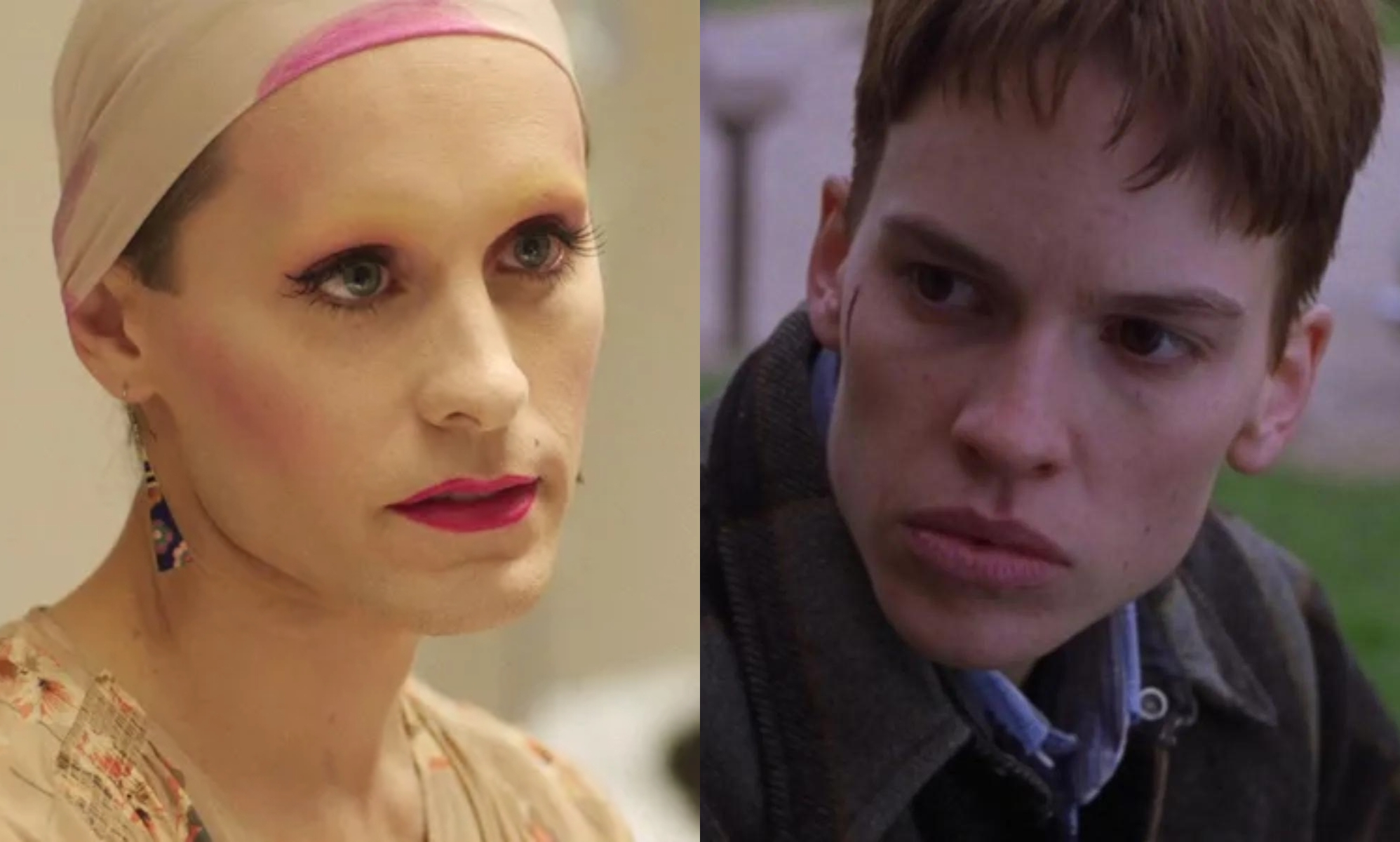 Jared Leto in Dallas Buyers Club and Hilary Swank in Boys Don