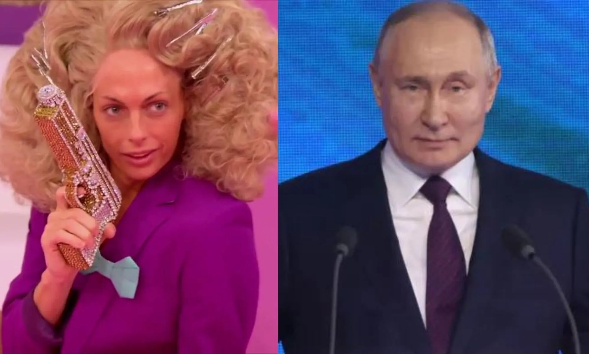 Drag Race star Alyssa Edwards (left) and Russian president Vladimir Putin (right)