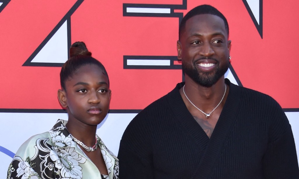 Dwyane Wade y su hija Zaya Wade.