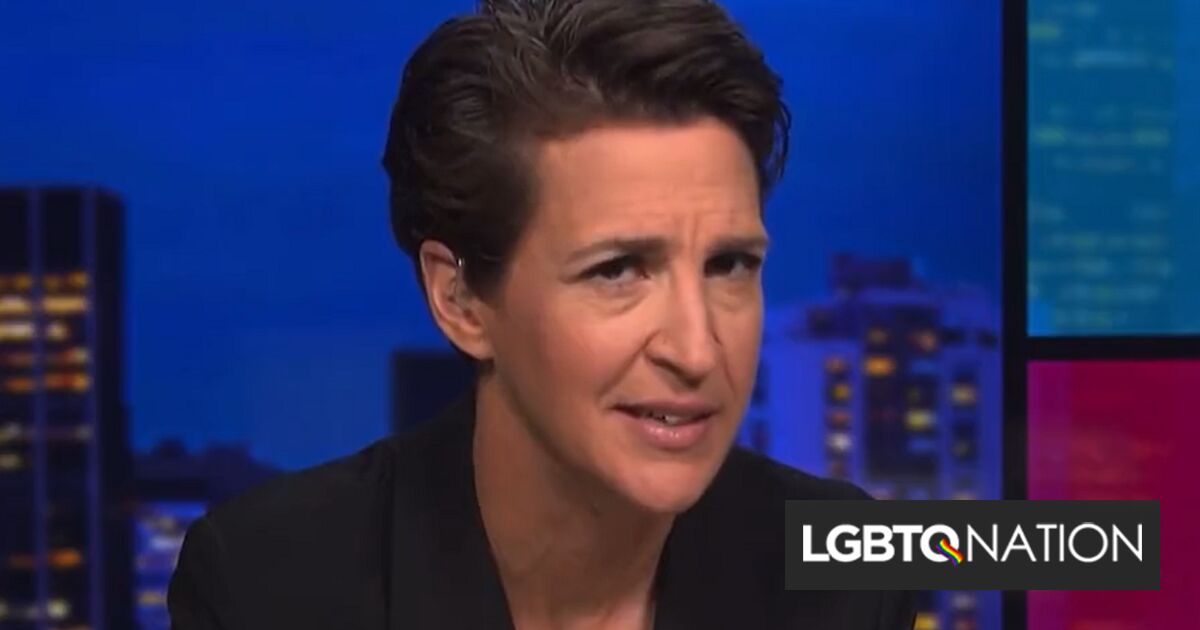 Un político republicano dice que Rachel Maddow "quiere parecer un hombre", por lo que debería dejar de atacar a Donald Trump