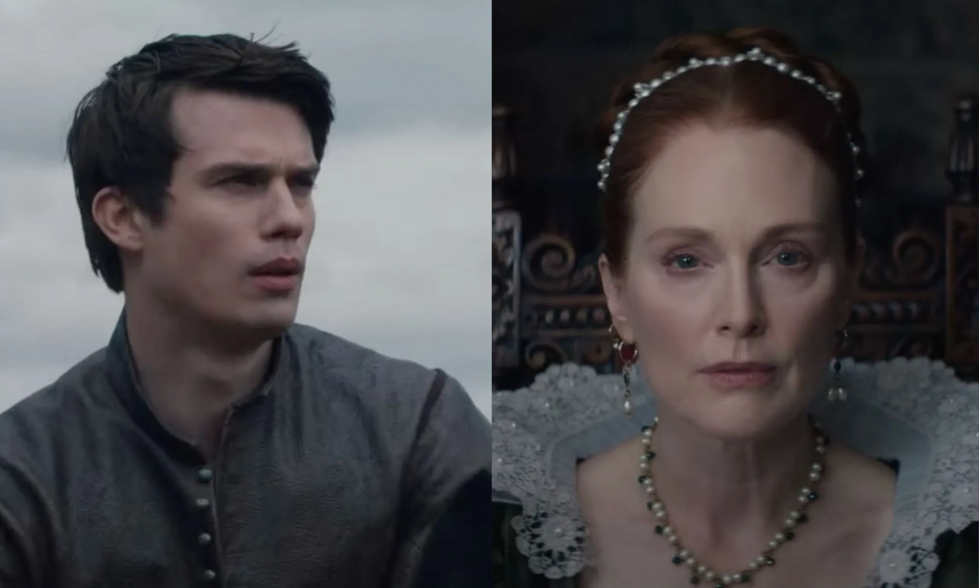 Nicholas Galitzine and Julianne Moore in the new Mary & George trailer.