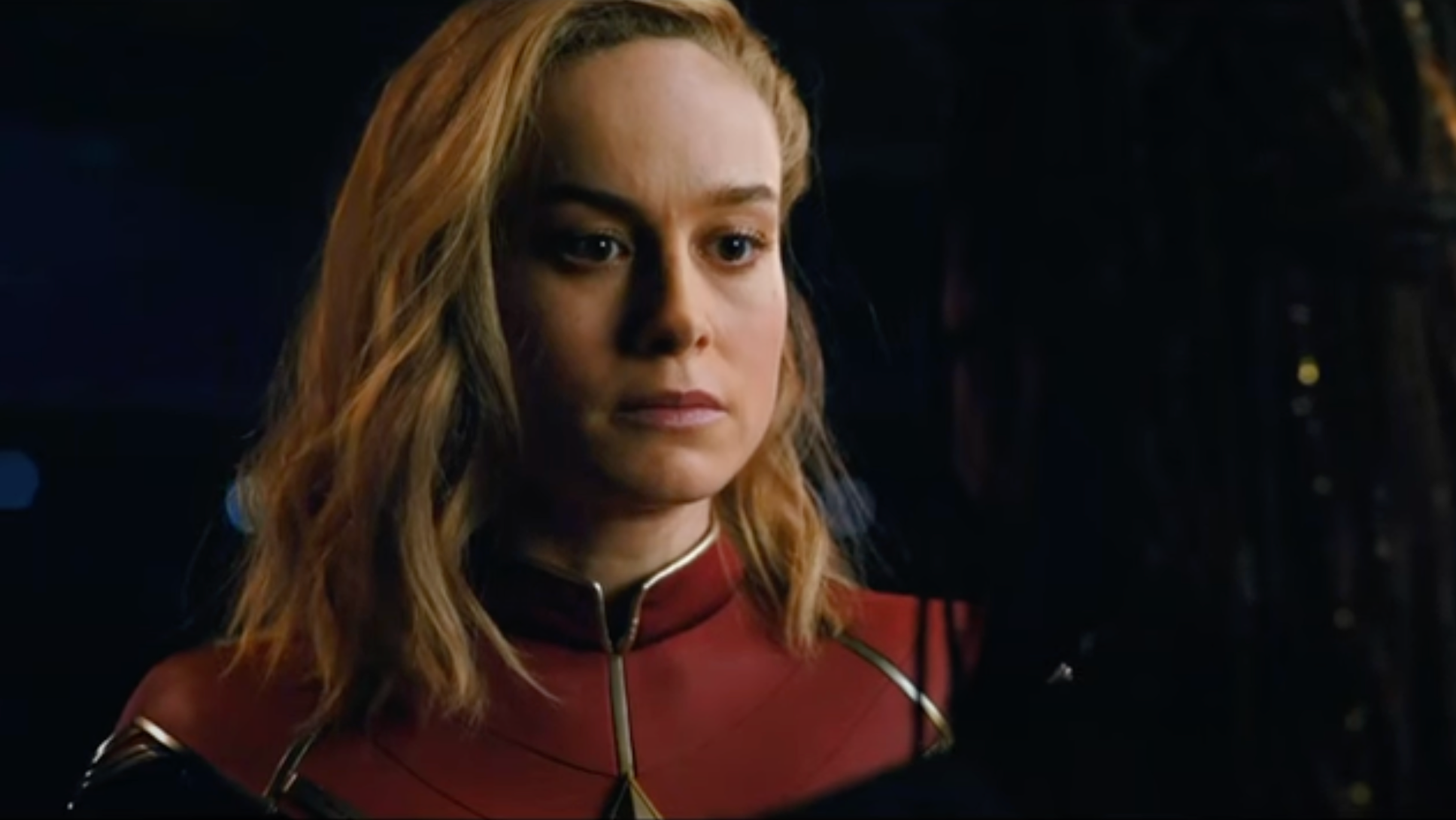 Brie Larson as Captain Marvel (left) and Tessa Thompson as Valkyrie (right) in The Marvels