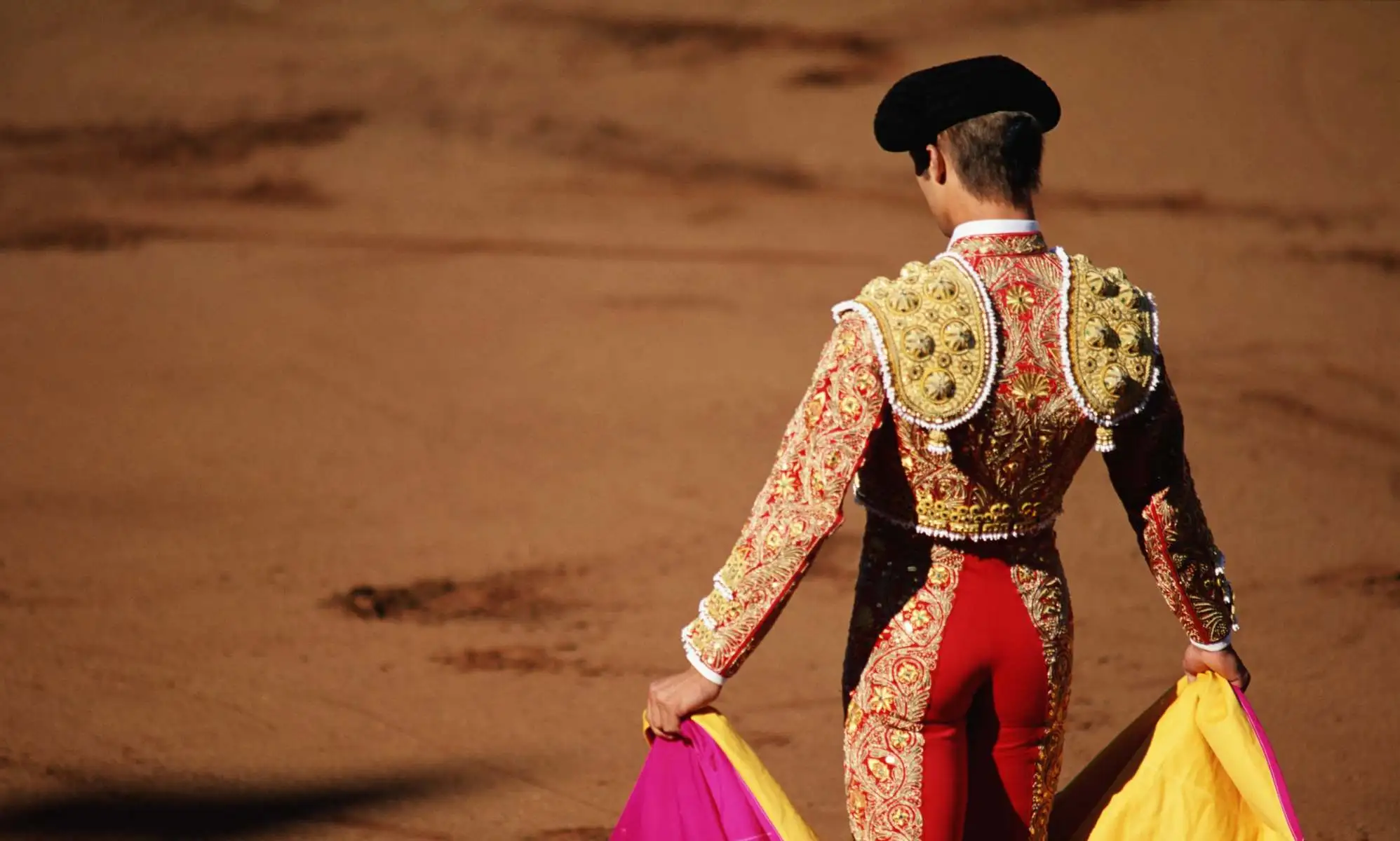 A matador in a bullfight in Spain