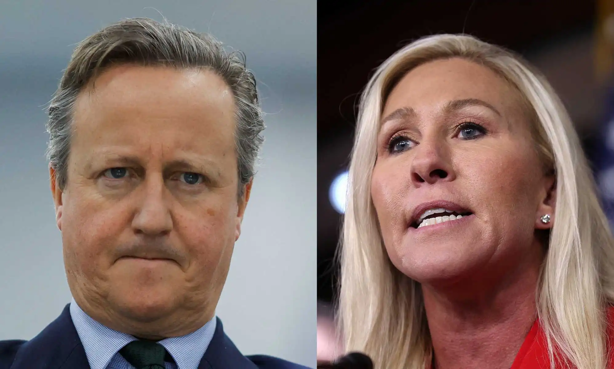 Marjorie Taylor Greene and David Cameron