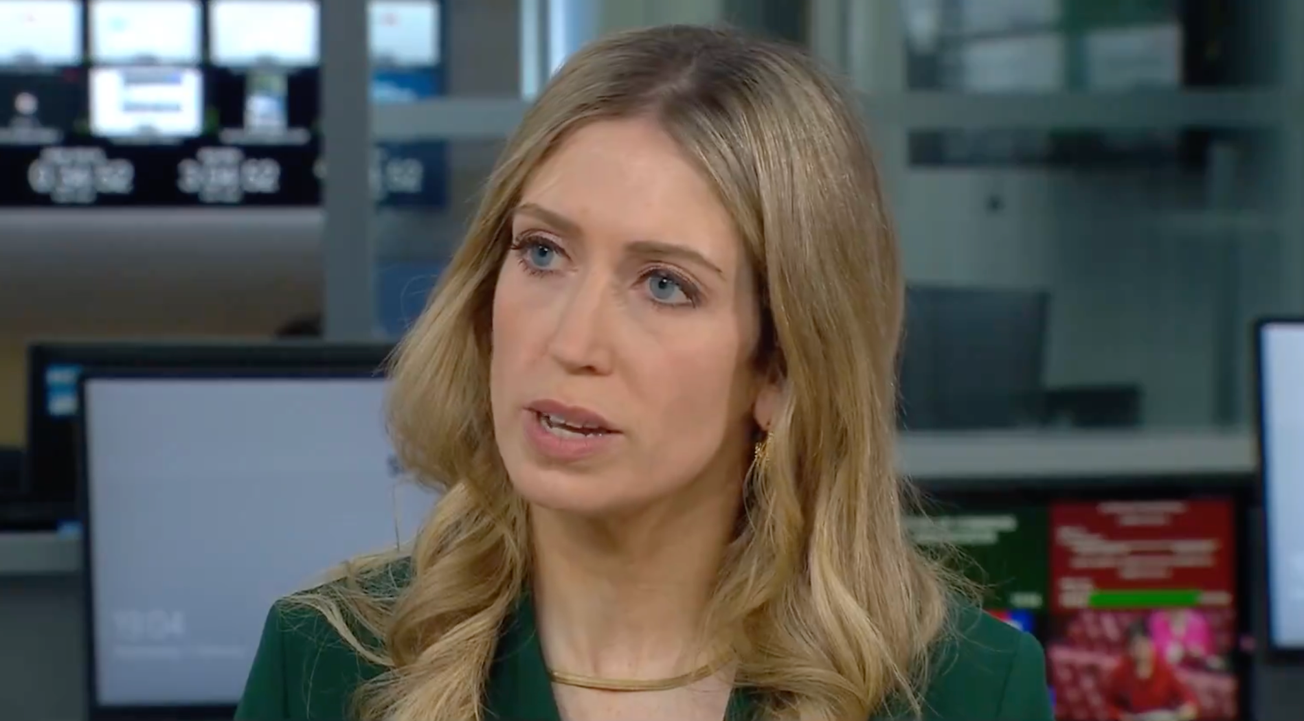 Conservative MP Laura Trott appearing on Sky News