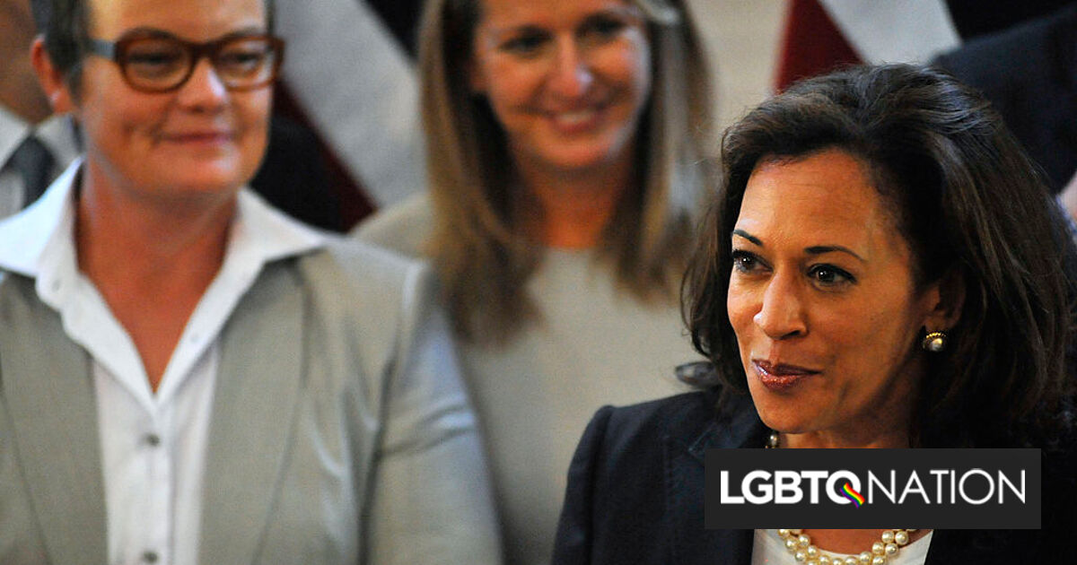 Kamala Harris se reencuentra con la pareja gay con la que se casó hace 20 años el día de San Valentín