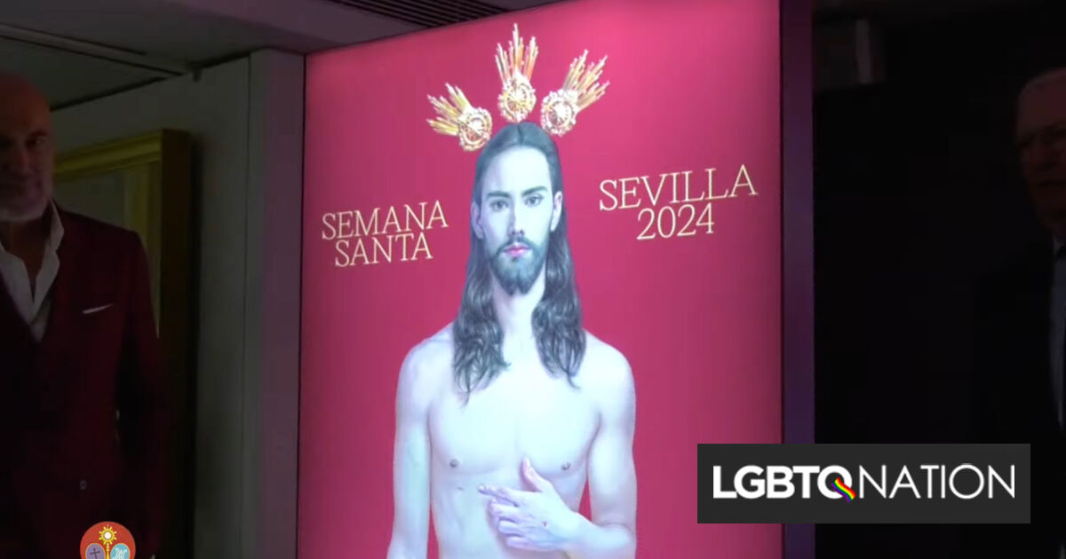 Los conservadores pierden la cabeza ante Jesús como un jovencito blanco con poca ropa en un cartel
