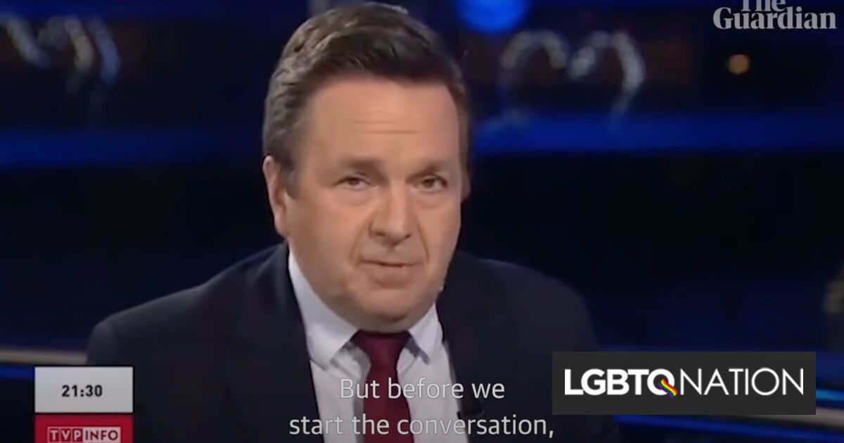Presentador de la televisión estatal polaca ofrece extraordinaria disculpa pública al aire a las personas LGBTQ+