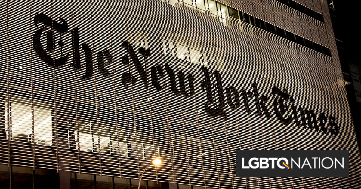 El New York Times no citó a personas trans en artículos sobre temas trans el 60% del tiempo