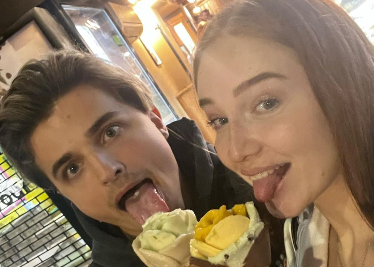 Nikita Kuzmin with current girlfriend Lauren Jaine, they