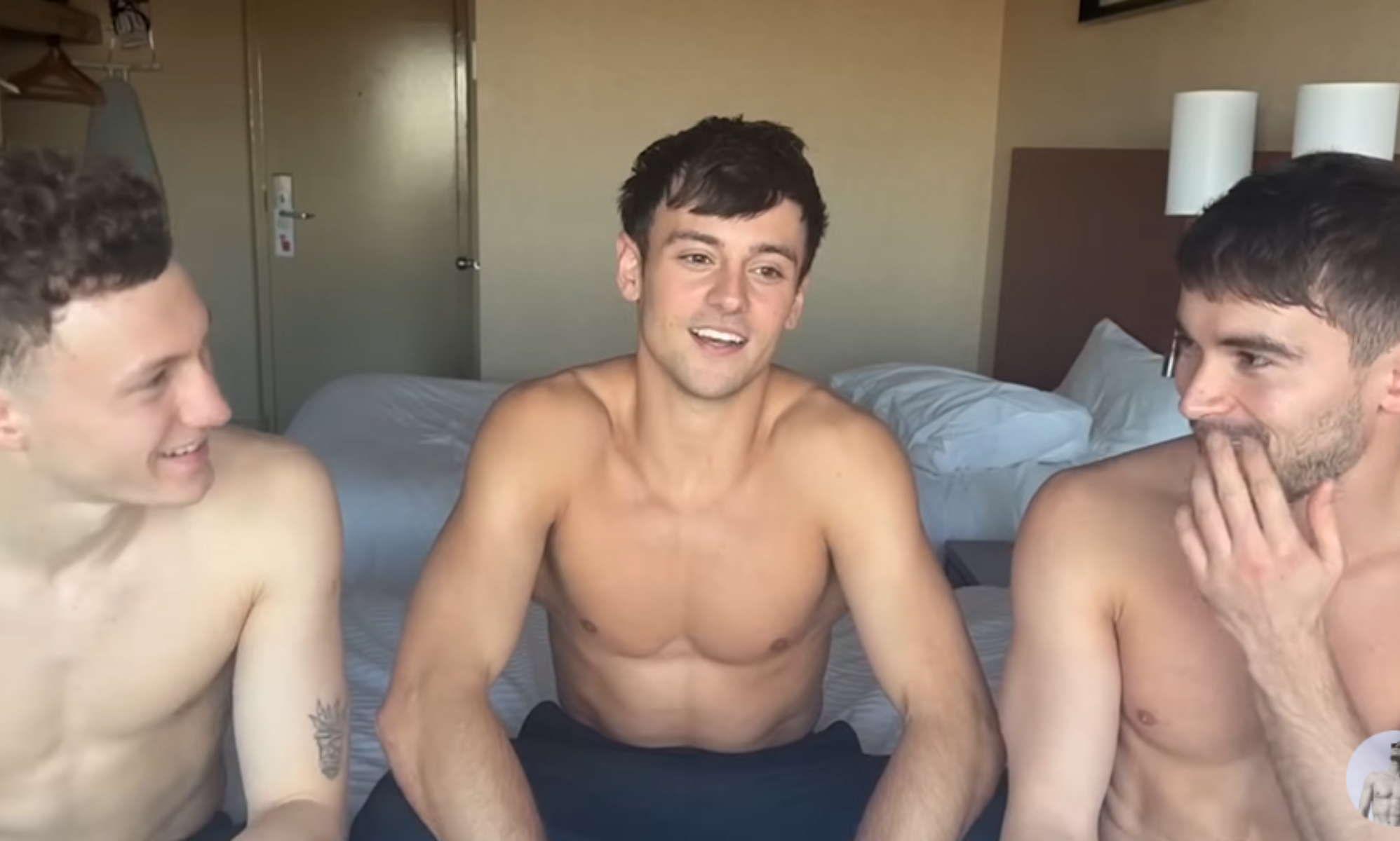 The trio sat down for a Q&A. (YouTube/Tom Daley)