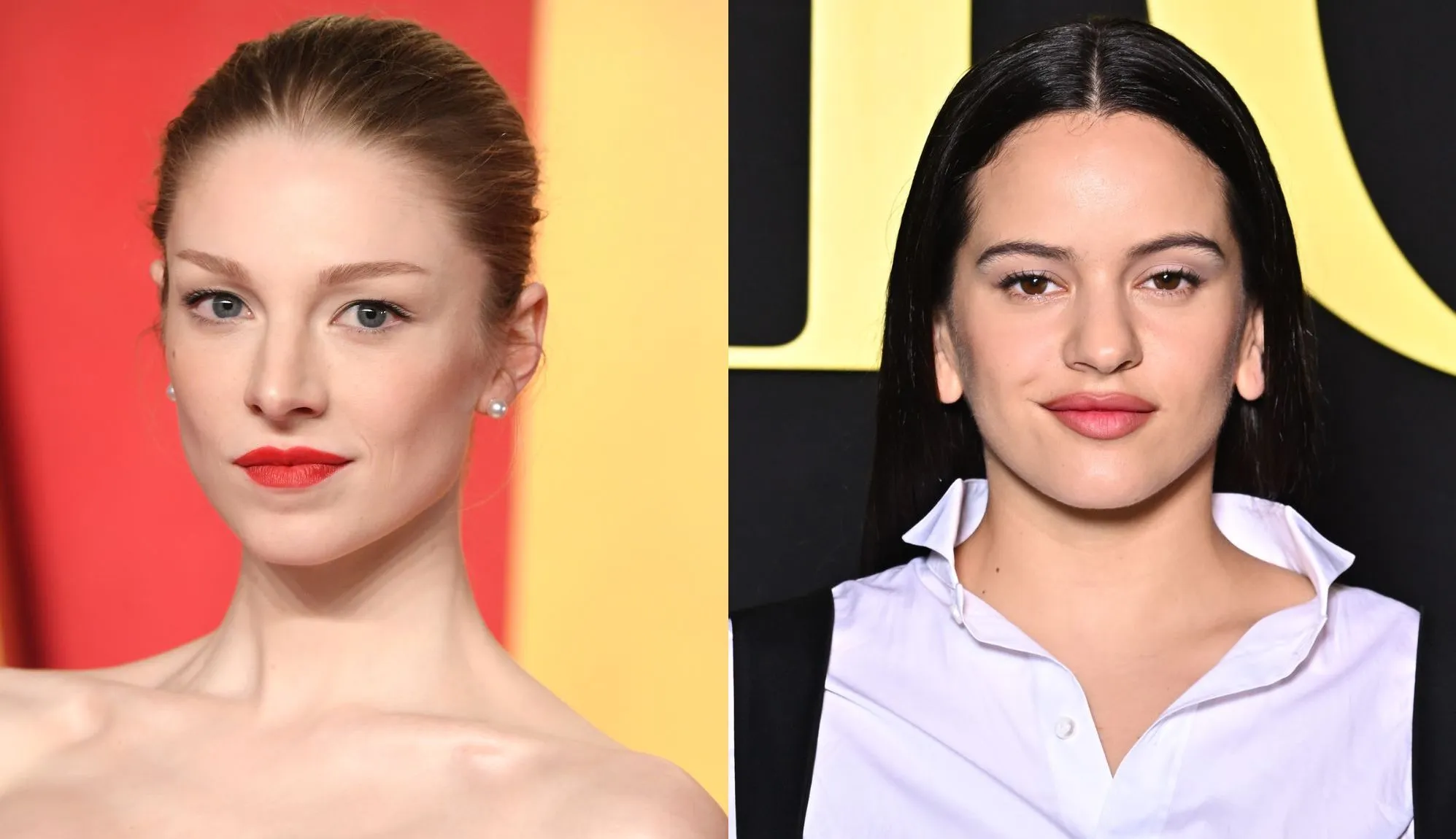 Hunter Schafer (left) and Rosalia (right)