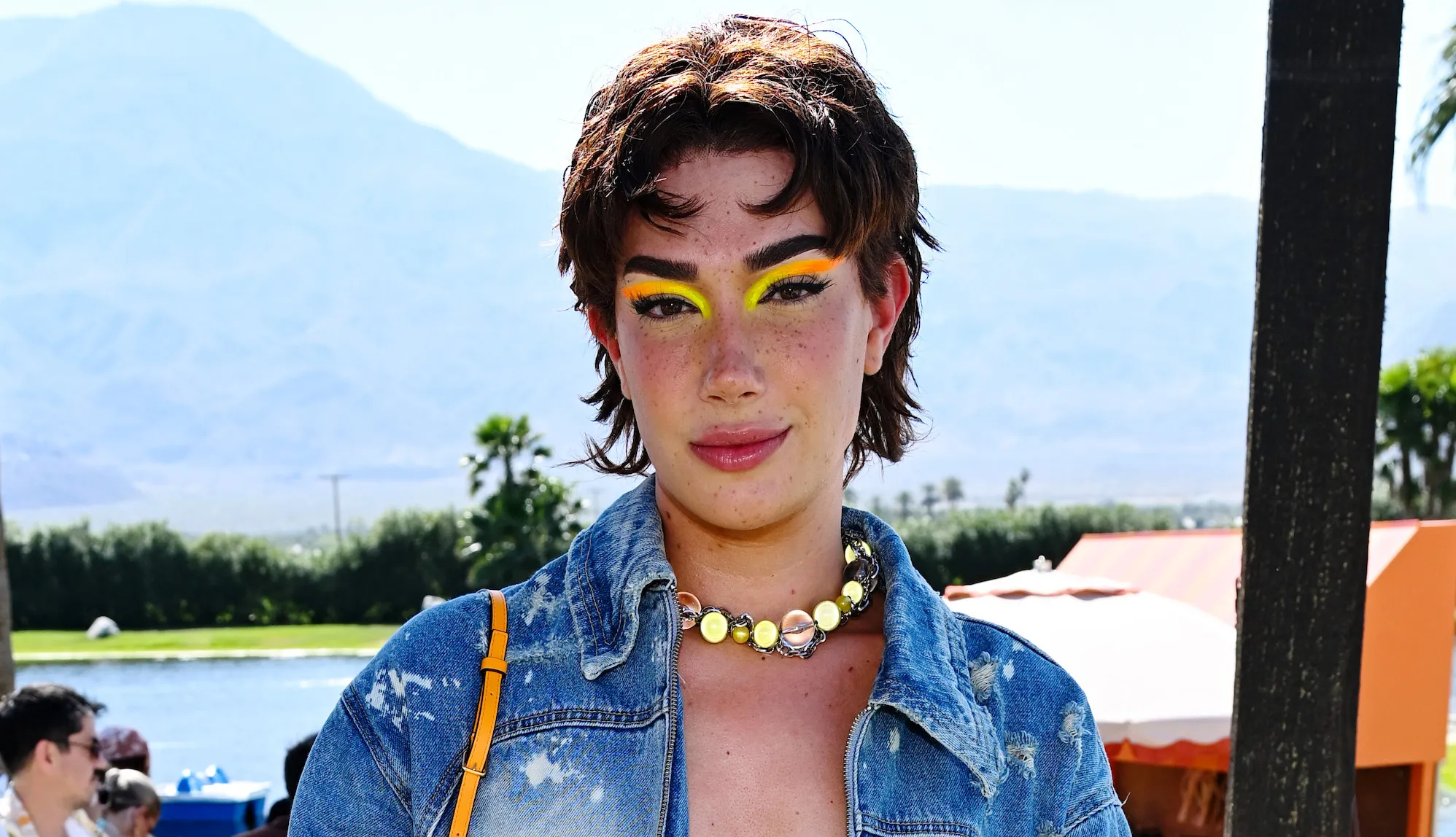 James Charles on April 13, 2024 at Coachella festival, California. (Photo by Michael Kovac/Getty Images for Poosh)