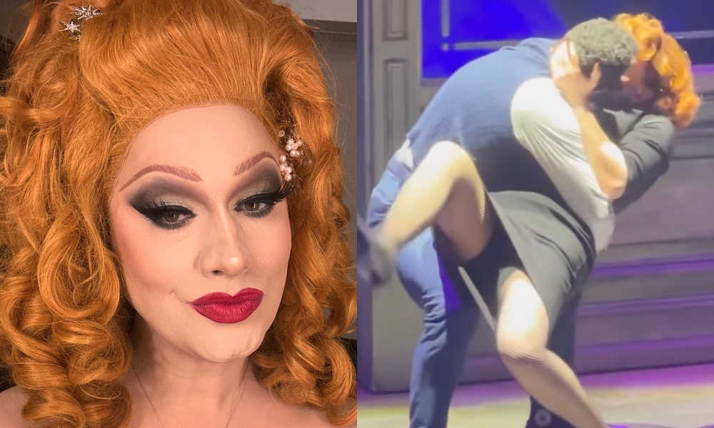 El beso SteamyStage de Jinkx Monsoon con la estrella de 'HSM' Corbin Bleu