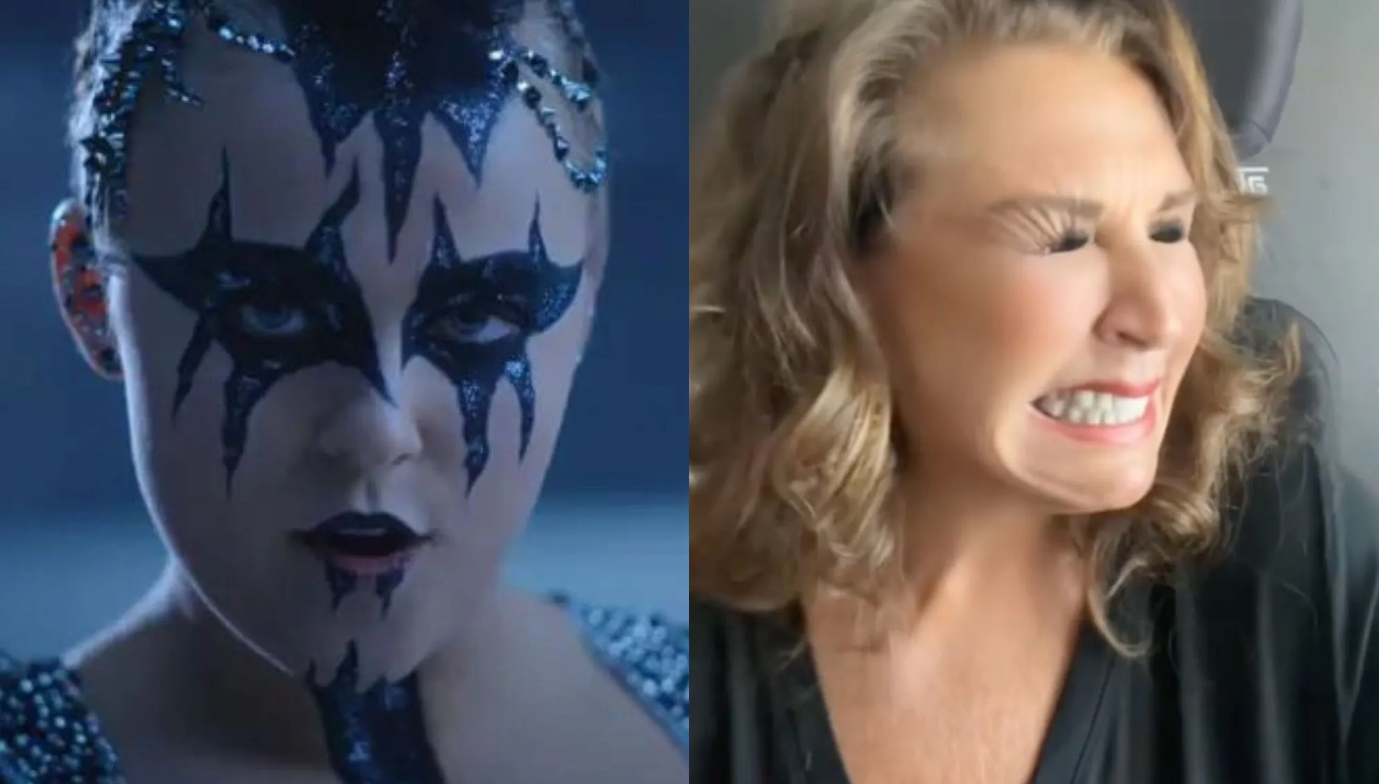 JoJo Siwa (left) in the music video for