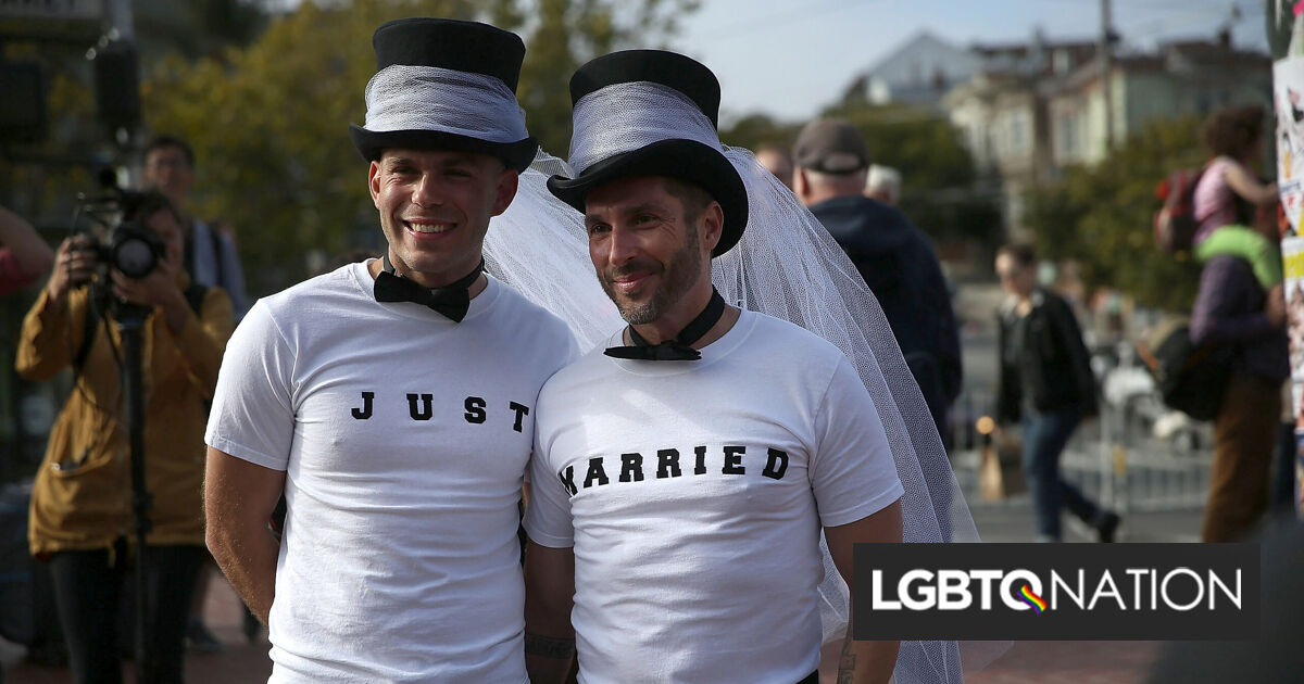 Esta pareja gay celebró por todo lo alto el momento histórico en que se legalizó el matrimonio igualitario
