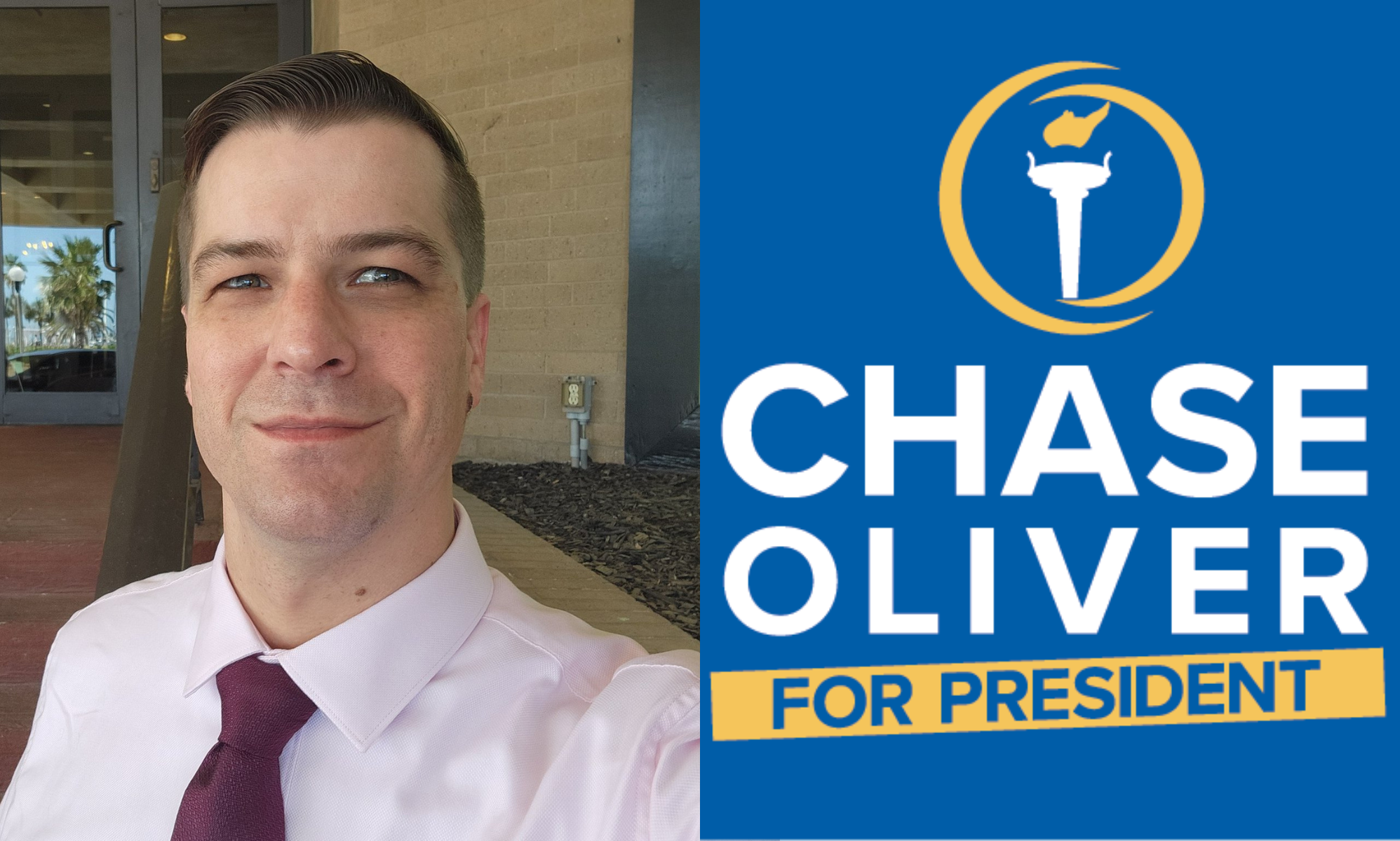 Chase Oliver is in the running to become President of the US. (@ChaseForLiberty/Twitter/Supplied)