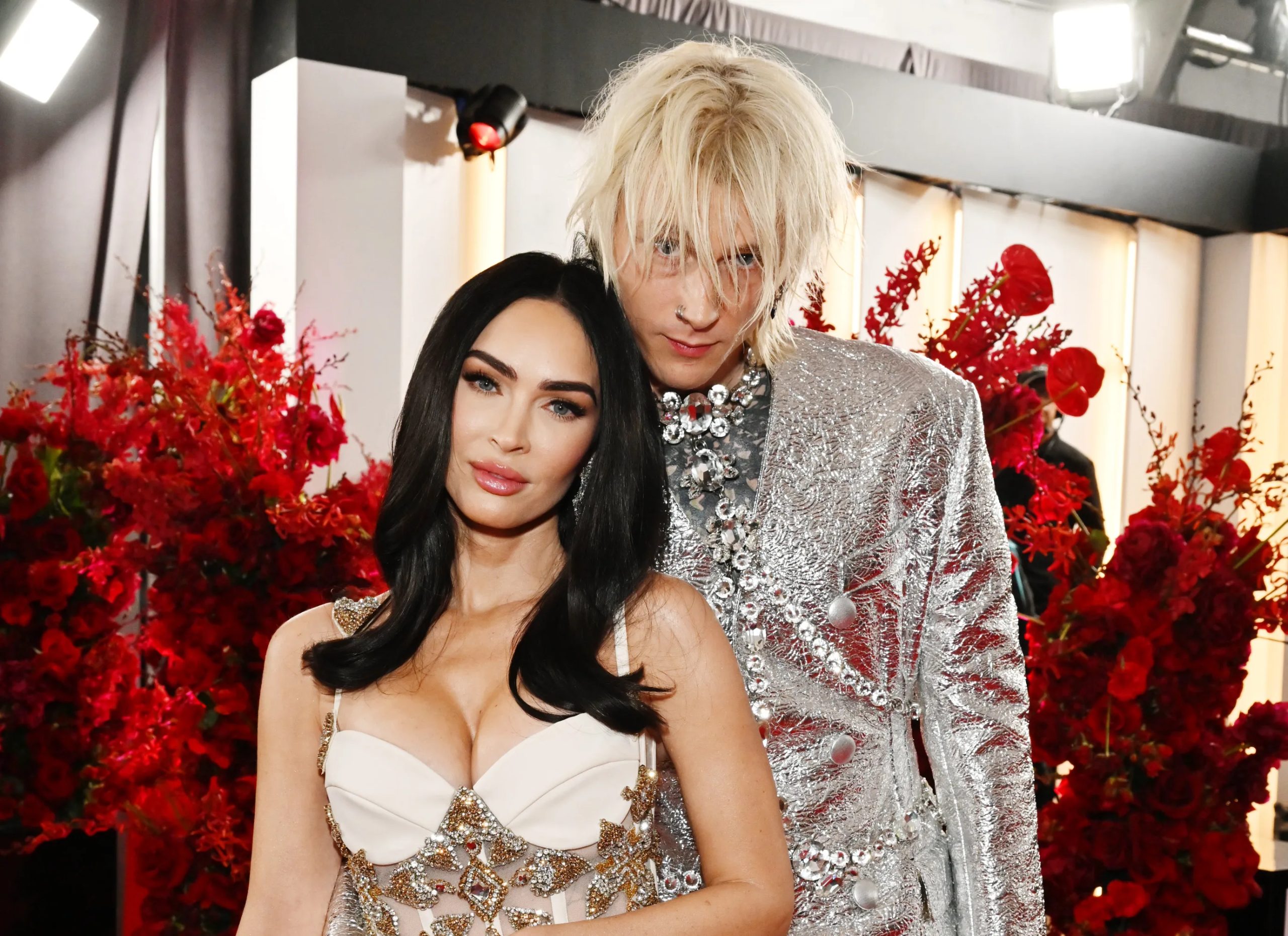 Machine Gun Kelly appeared to address his miscarriage with Megan Fox with the project. (Getty)