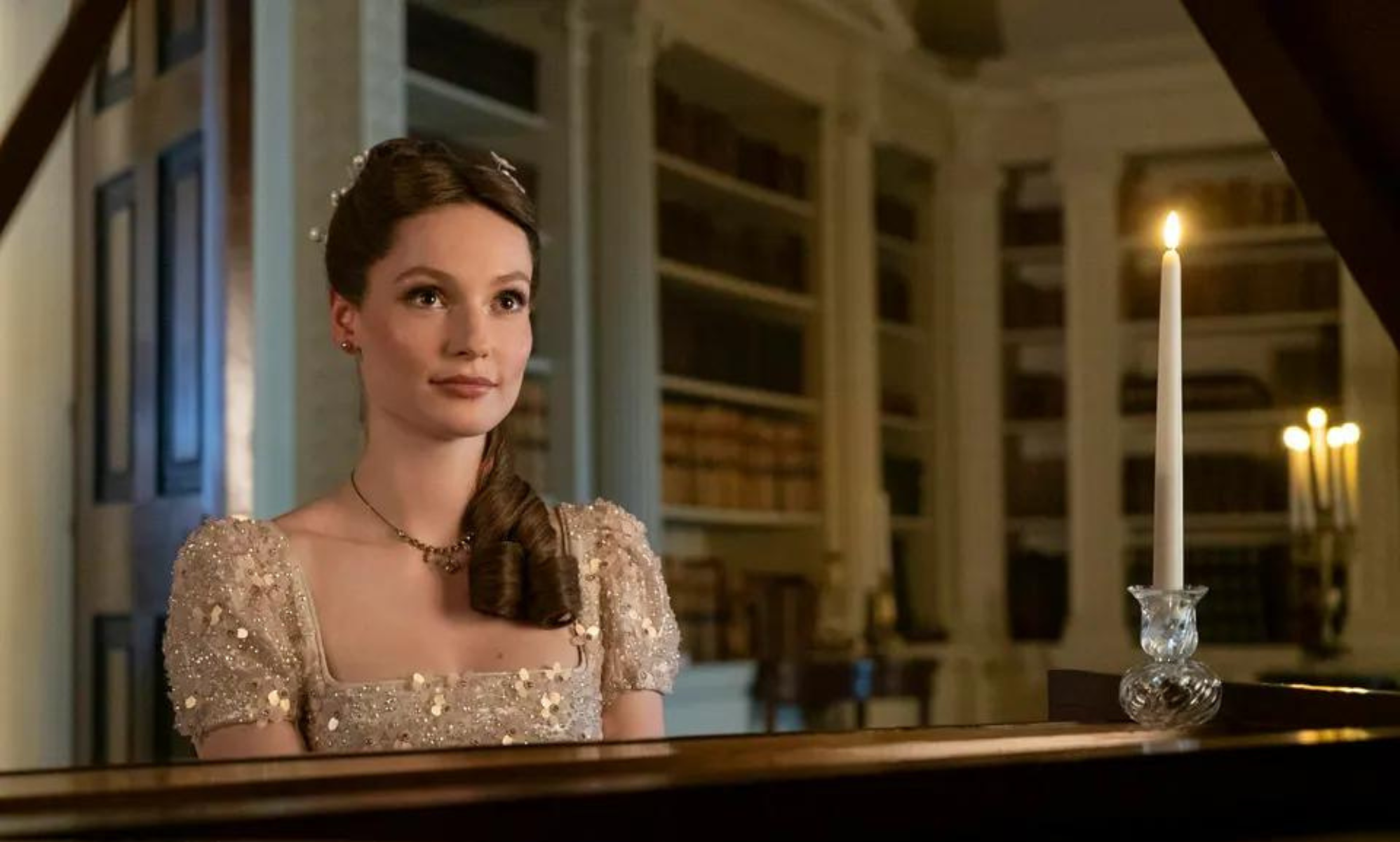 Series three sees Francesca Bridgerton making her debut into society. (Netflix)