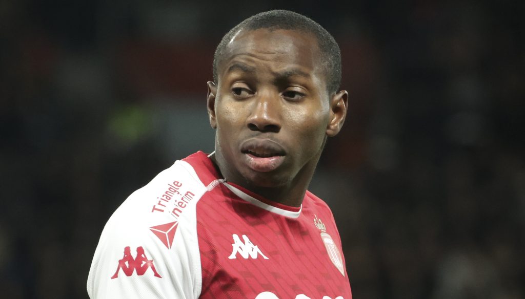 PARIS, FRANCE - NOVEMBER 24: Mohamed Camara of Monaco looks on during the Ligue 1 Uber Eats match between Paris Saint-Germain (PSG) and AS Monaco (ASM) at Parc des Princes stadium on November 24, 2023 in Paris, France. (Photo by Jean Catuffe/Getty Images)