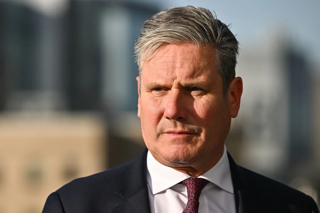 The Conservatives called out the Labour leader in an anti-trans election post. (Getty)