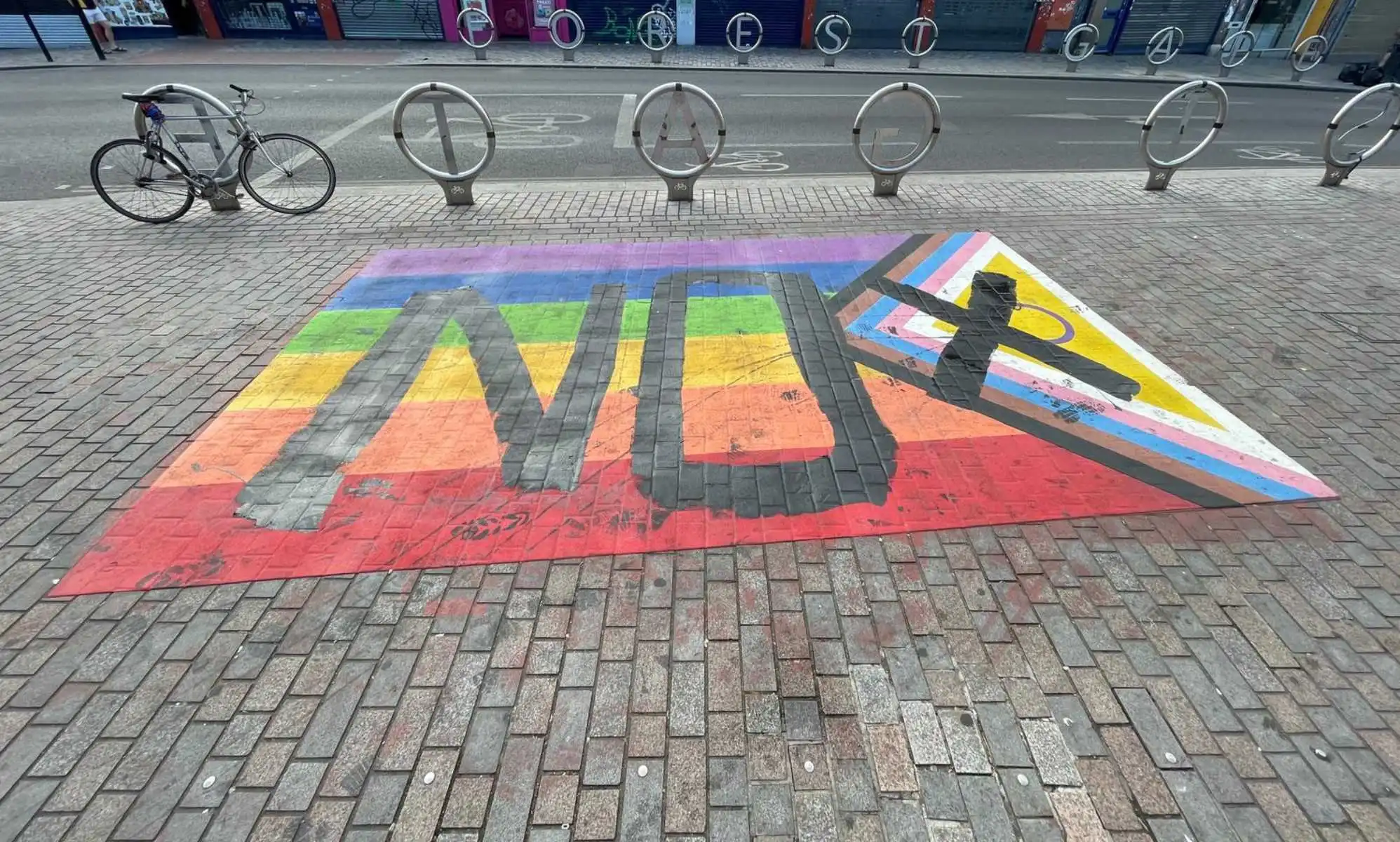 forest Gate Pride flag vandalised