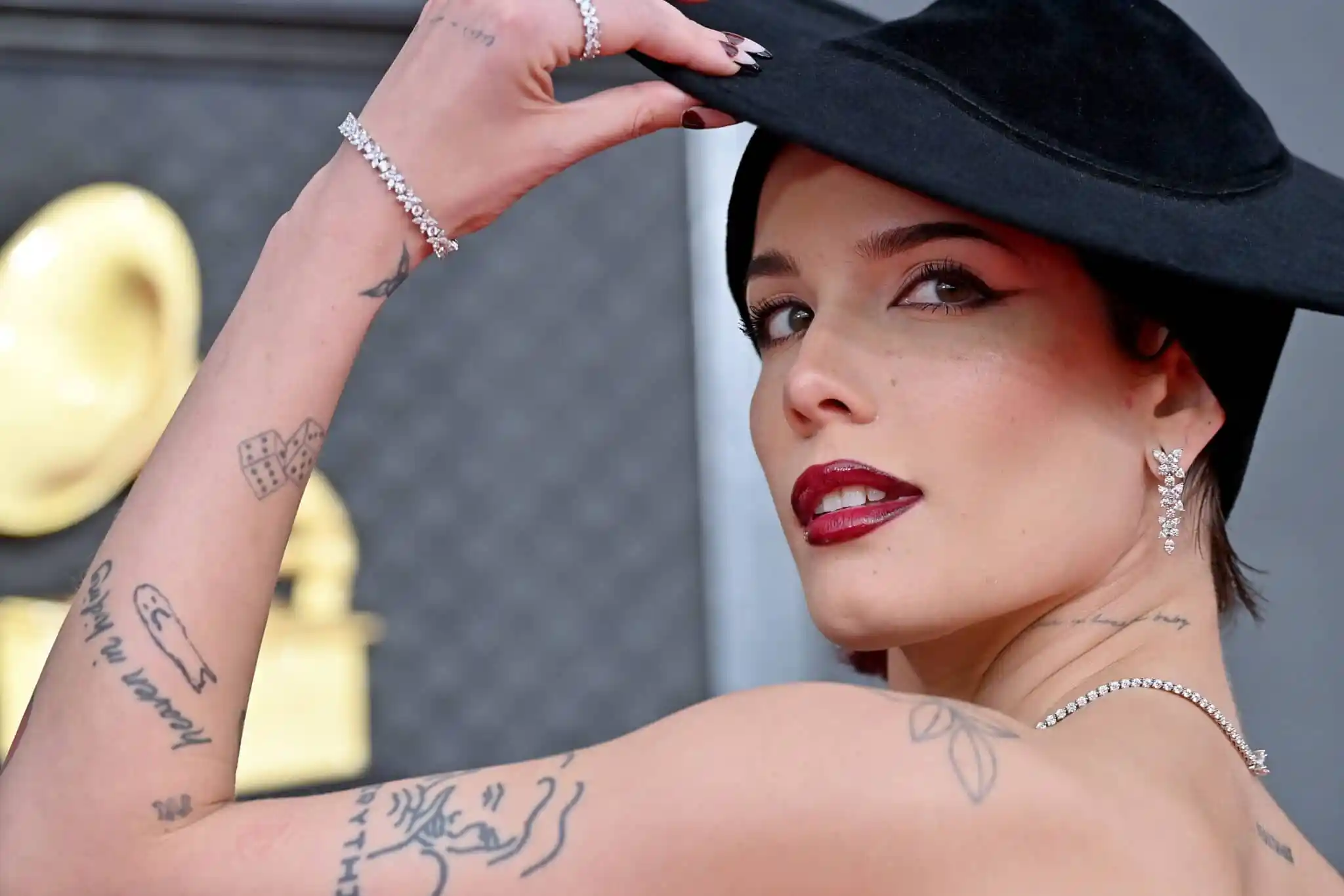 Halsey attends the 64th Annual GRAMMY Awards