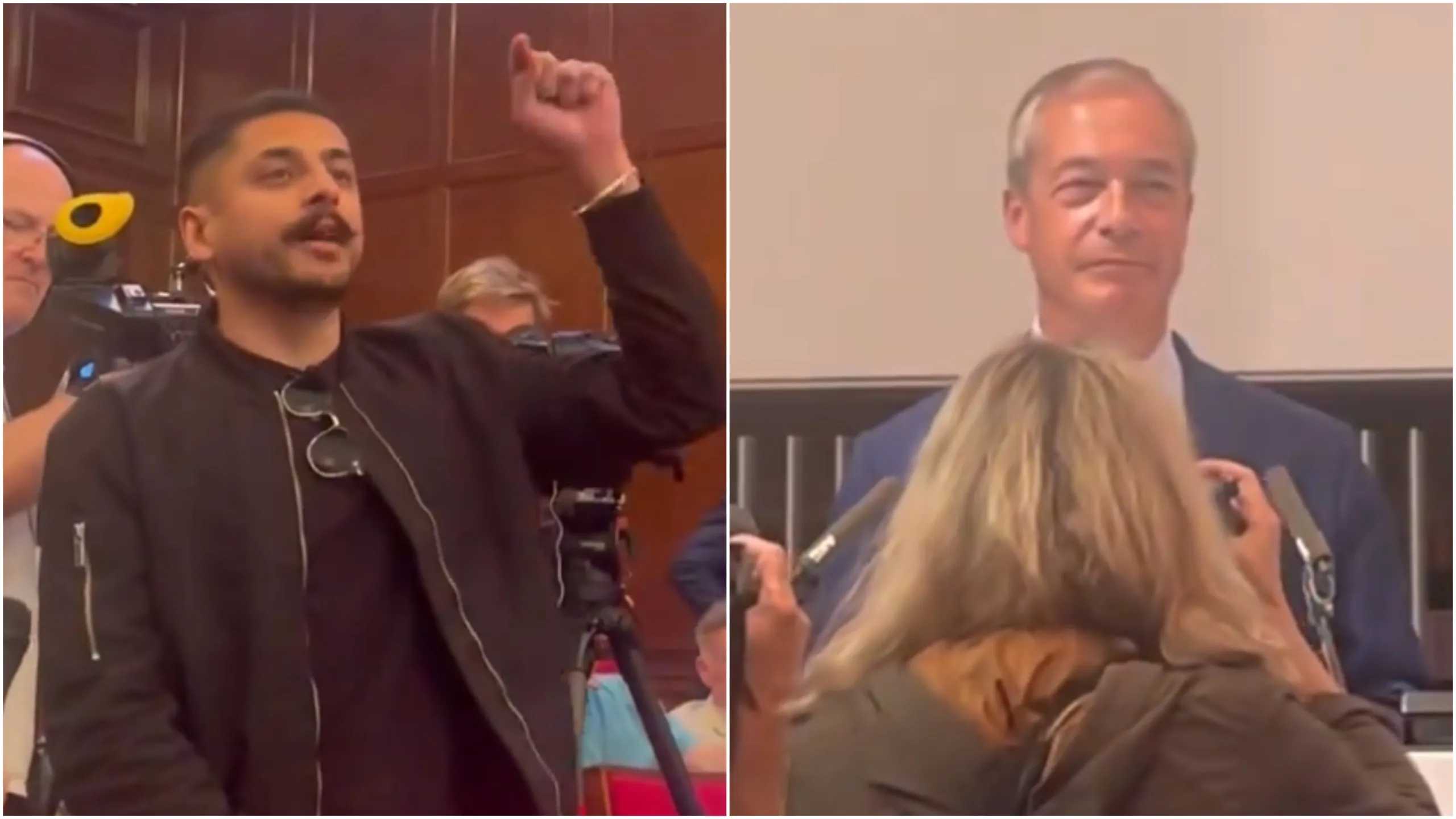 El mitin de la victoria de Nigel Farage se convirtió en un caos cuando los manifestantes acusaron a Reform de intolerancia y racismo