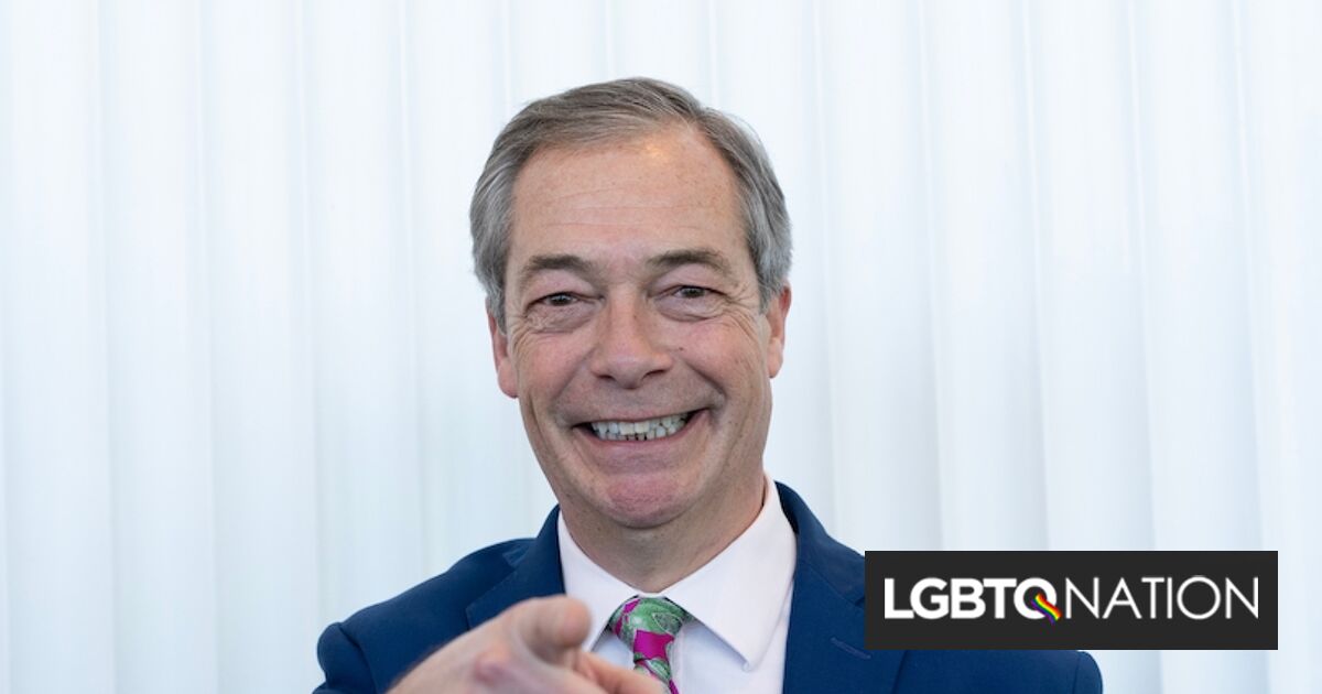 Festival del Orgullo criticado por juego de “tirarle un batido a Nigel Farage”