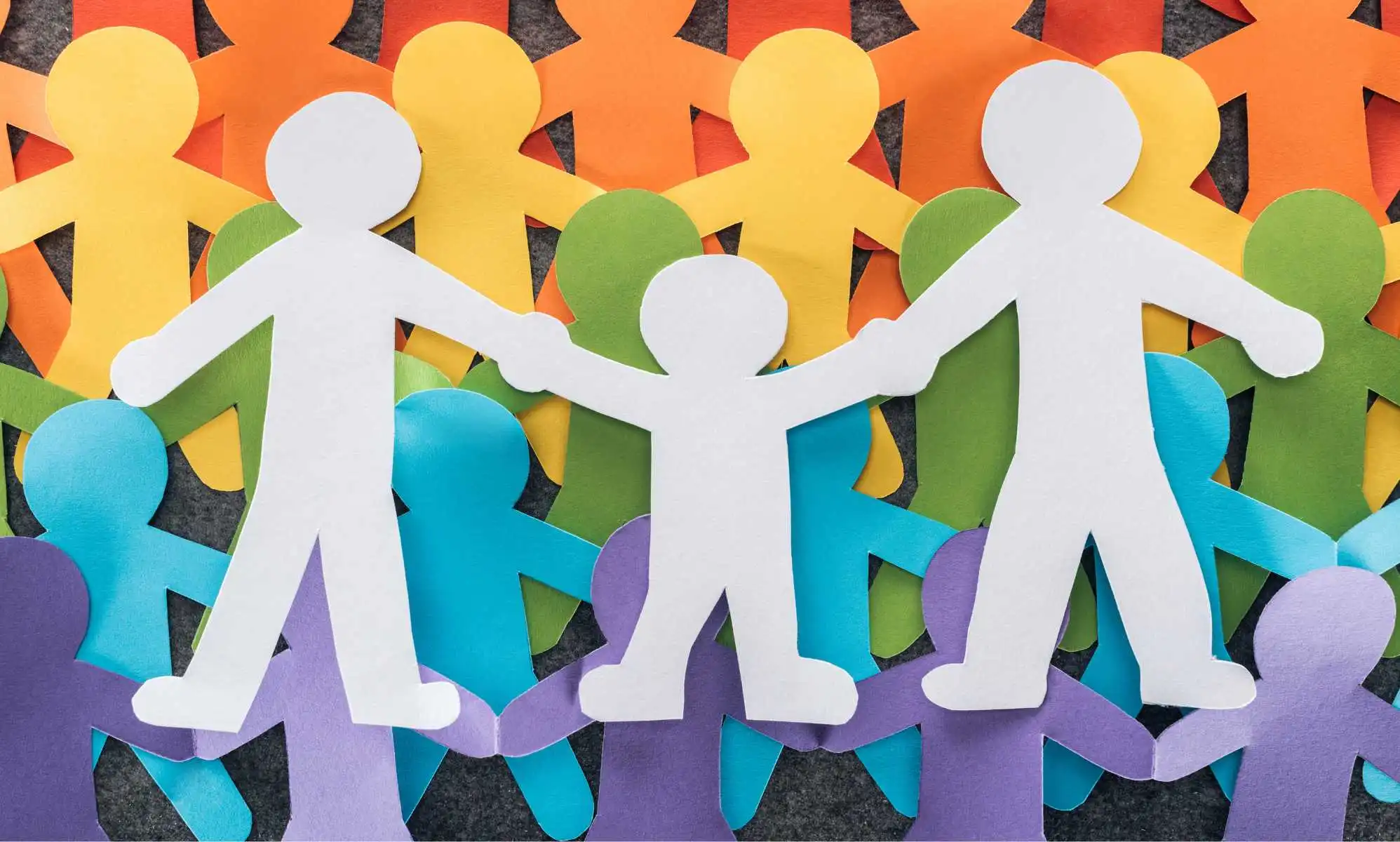 cut out rainbow people