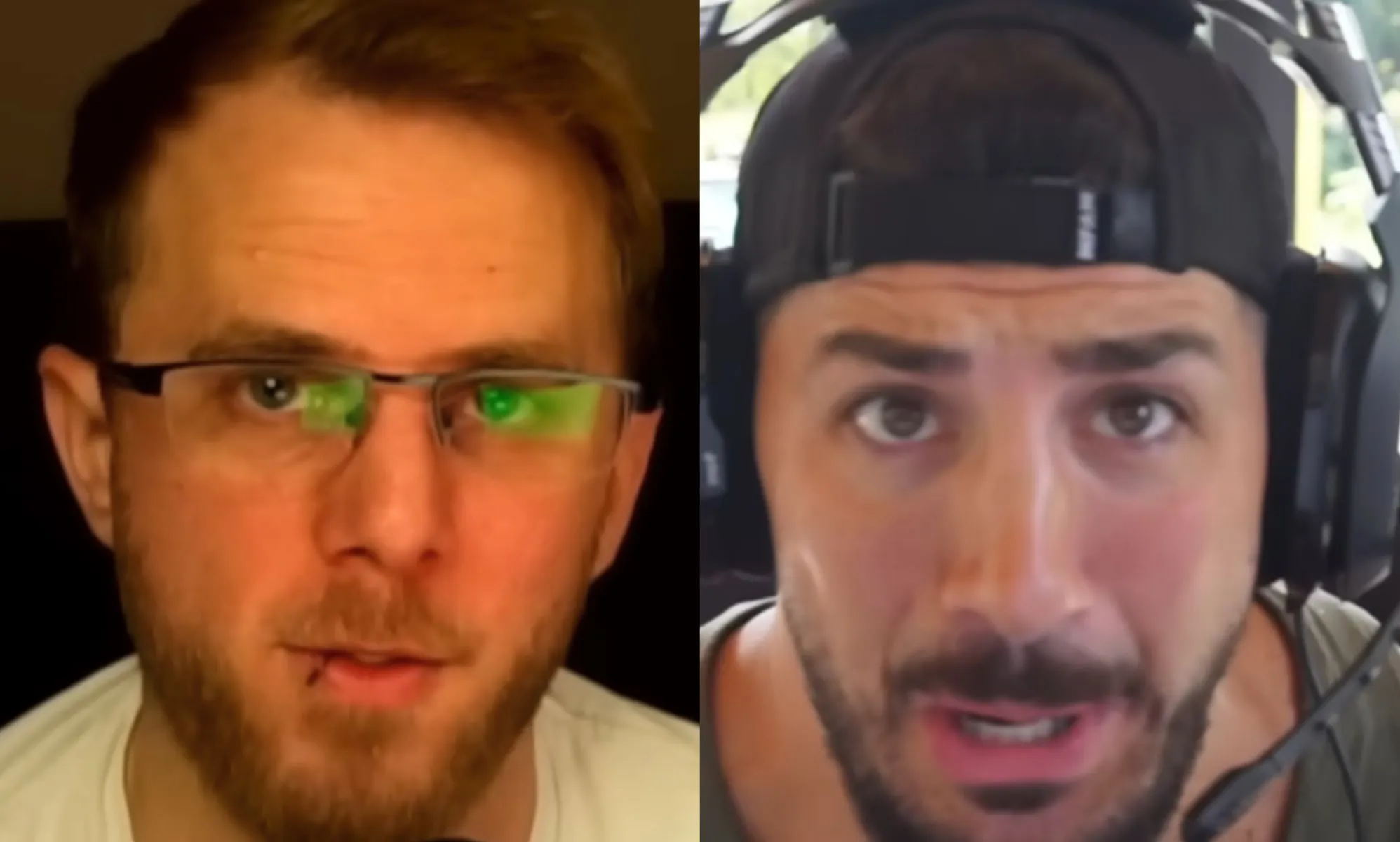 A split image of Hutch and Nickmercs