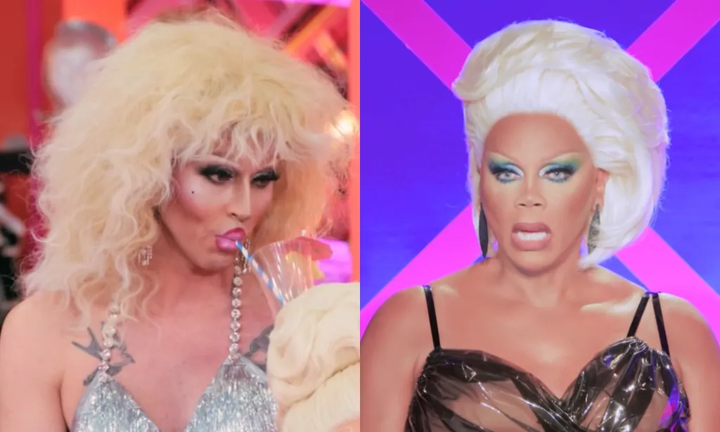 Imágenes de Vicki Vivacious y RuPaul de la temporada 5 de Drag Race UK.