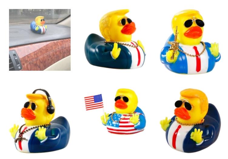 Mercancía de la campaña de Trump: patitos de goma