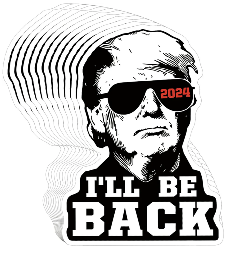 Mercancía de la campaña de Trump: pegatinas de Terminator 