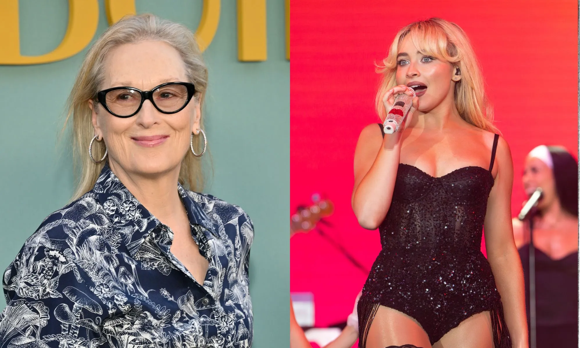 Meryl Streep (left) and Sabrina Carpenter (right)
