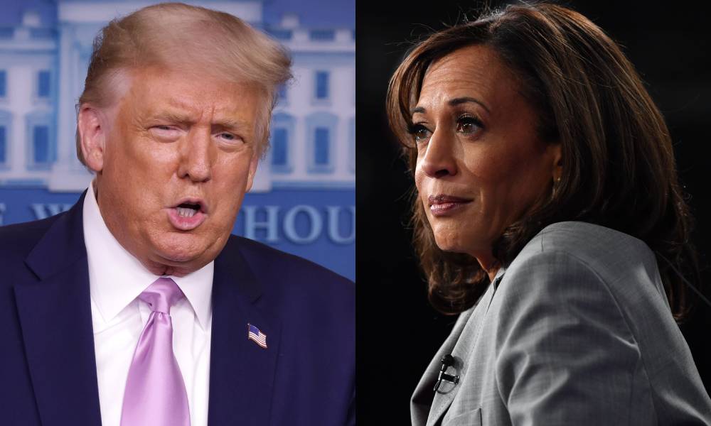 Donald Trump and Kamala Harris