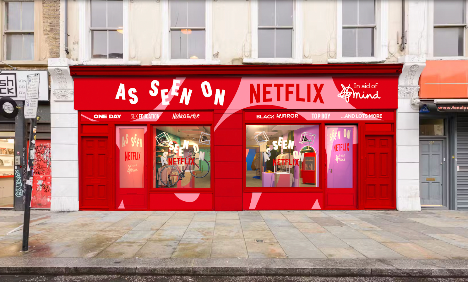 Netflix pop-up shop in collaboration with Mind