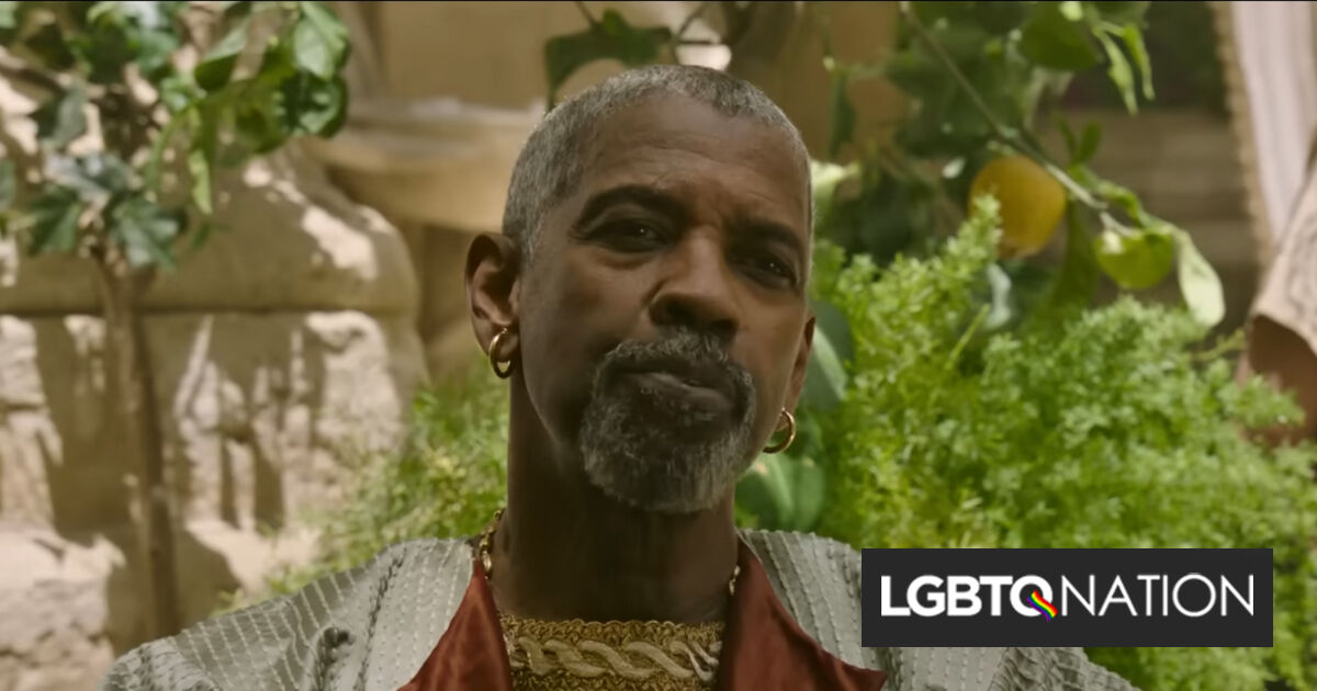 Denzel Washington dice que su beso entre personas del mismo sexo fue cortado de 'Gladiator II'