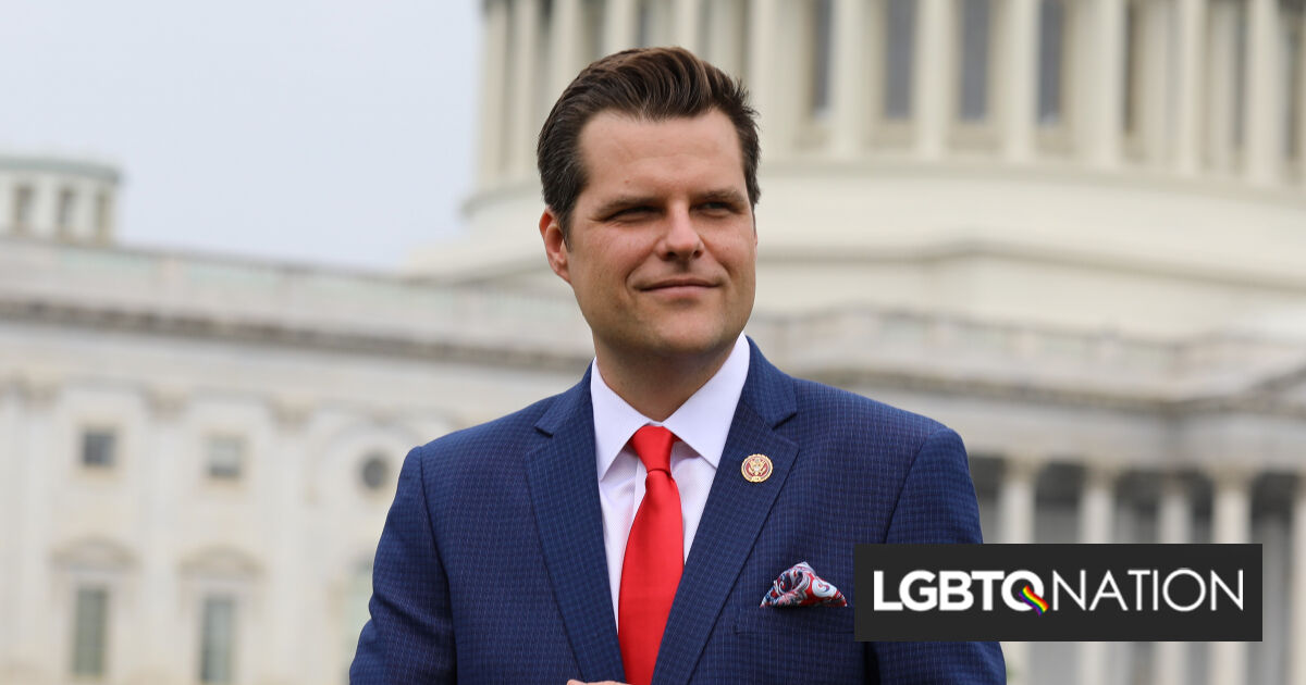 Donald Trump nombra al representante anti-LGBTQ+ Matt Gaetz como próximo fiscal general