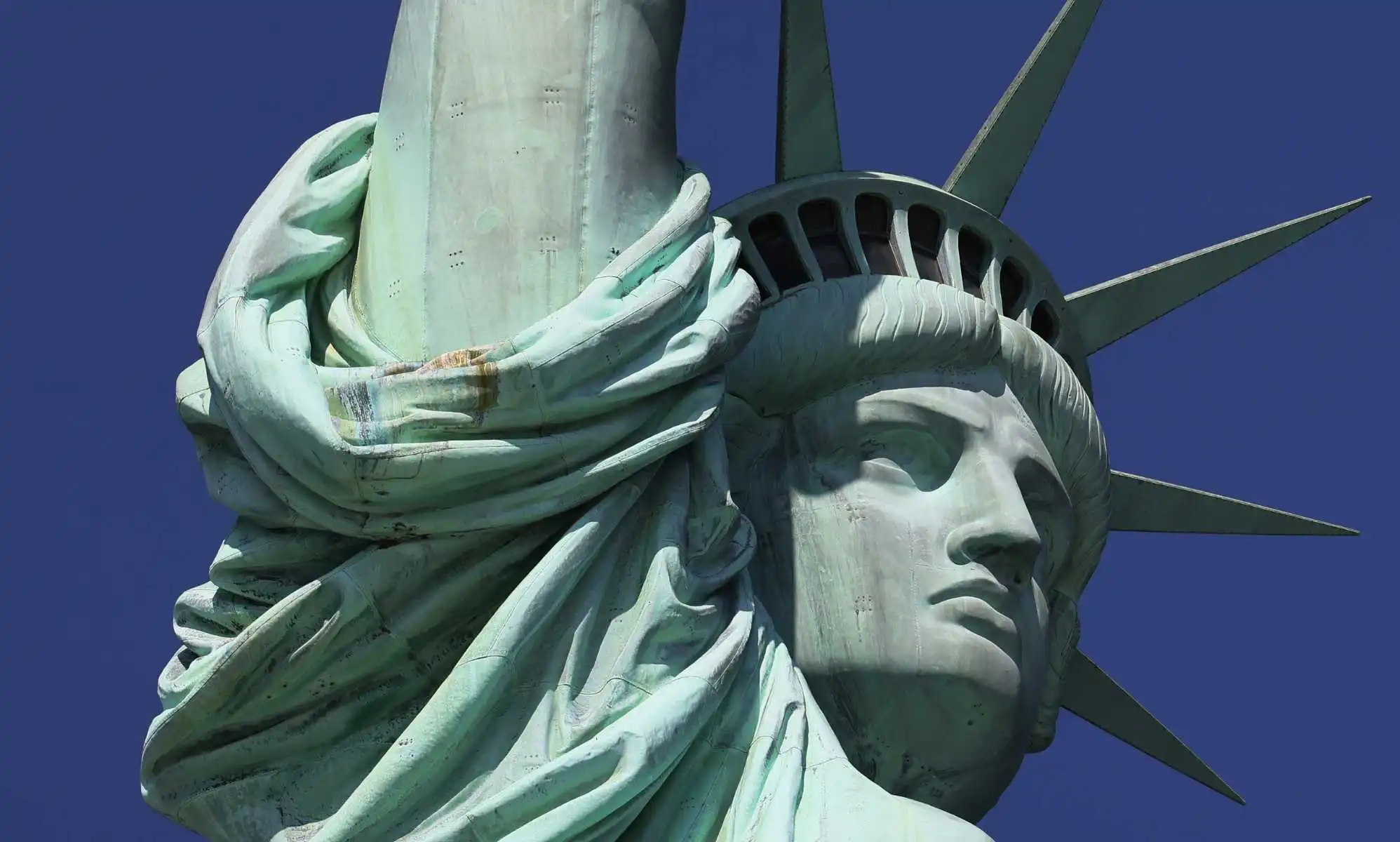 The Statue of Liberty.