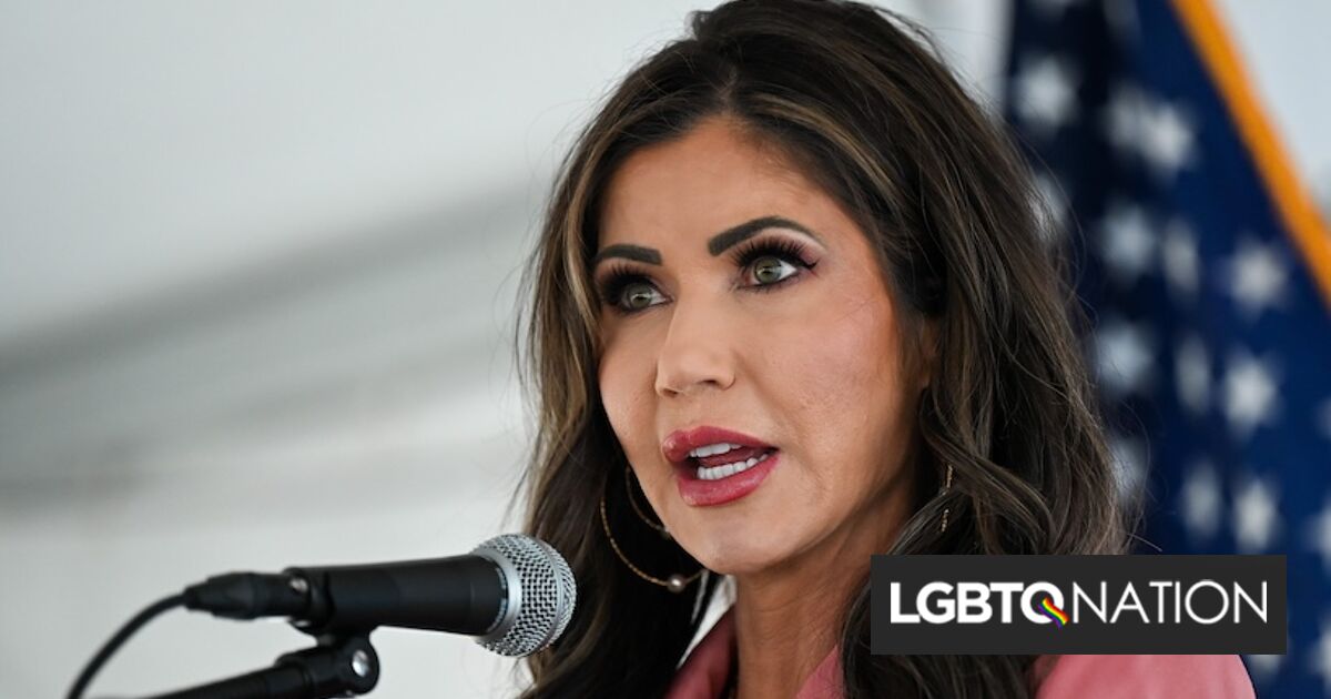 La política anti-LGBTQ+ de Kristi Noem la ayudó a convertirse en la elección de Seguridad Nacional de Donald Trump