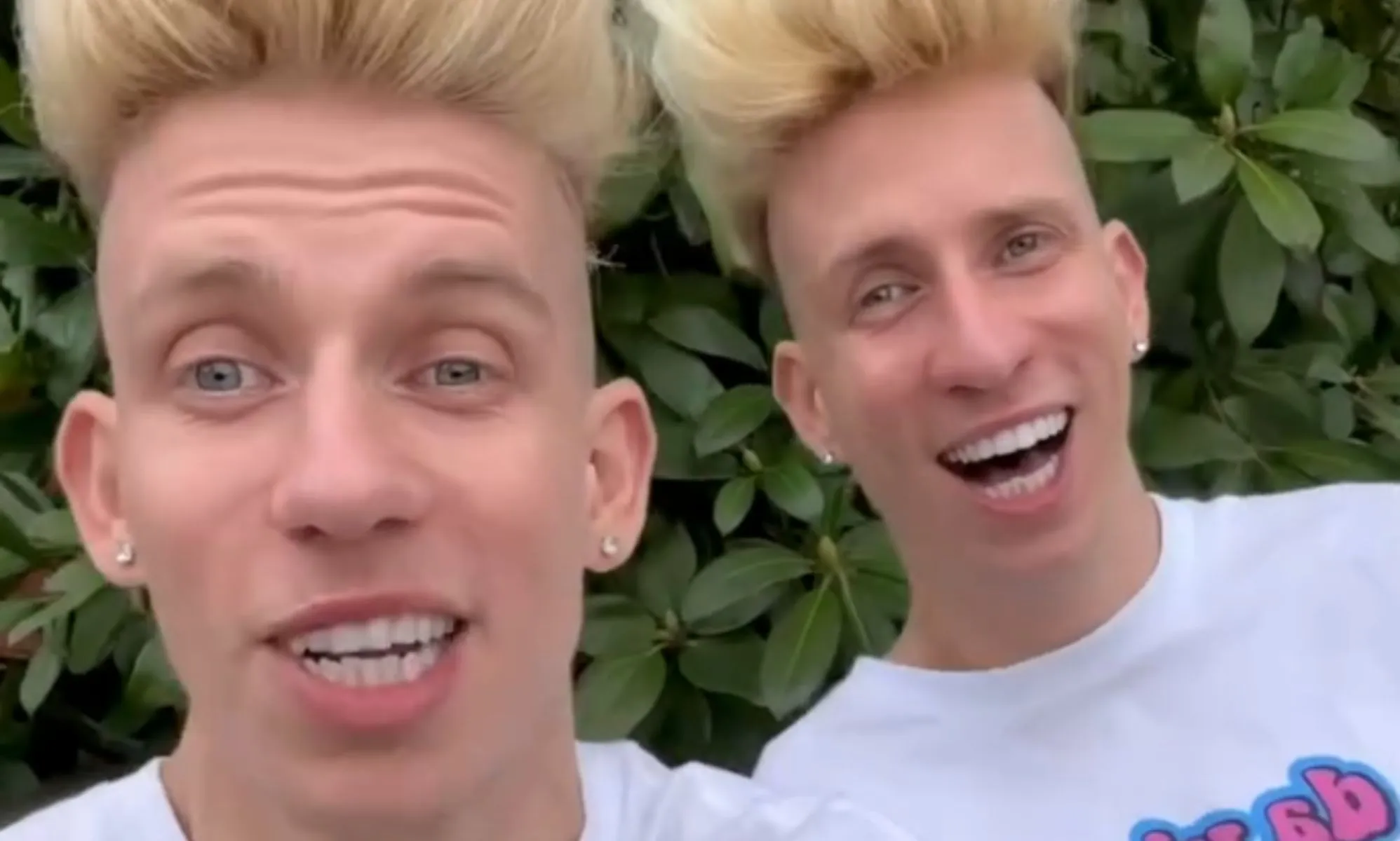 The Voros Twins during an Instagram post.