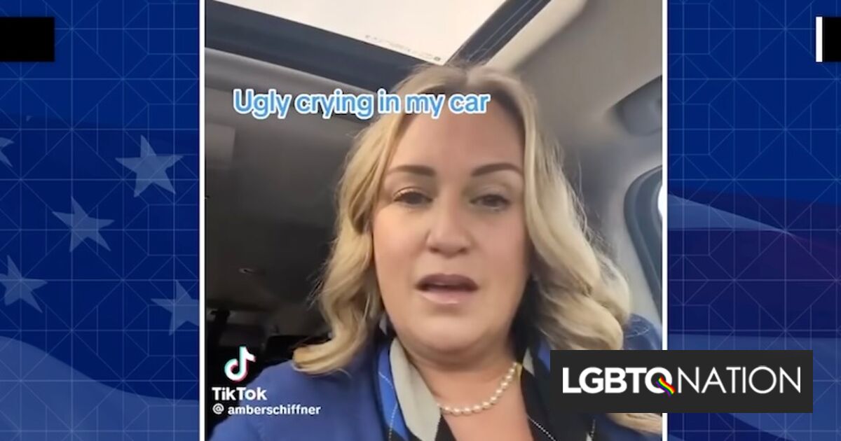 Mujer “llora fea” en video después de votar en apoyo de “amigos y familiares” LGBTQ+