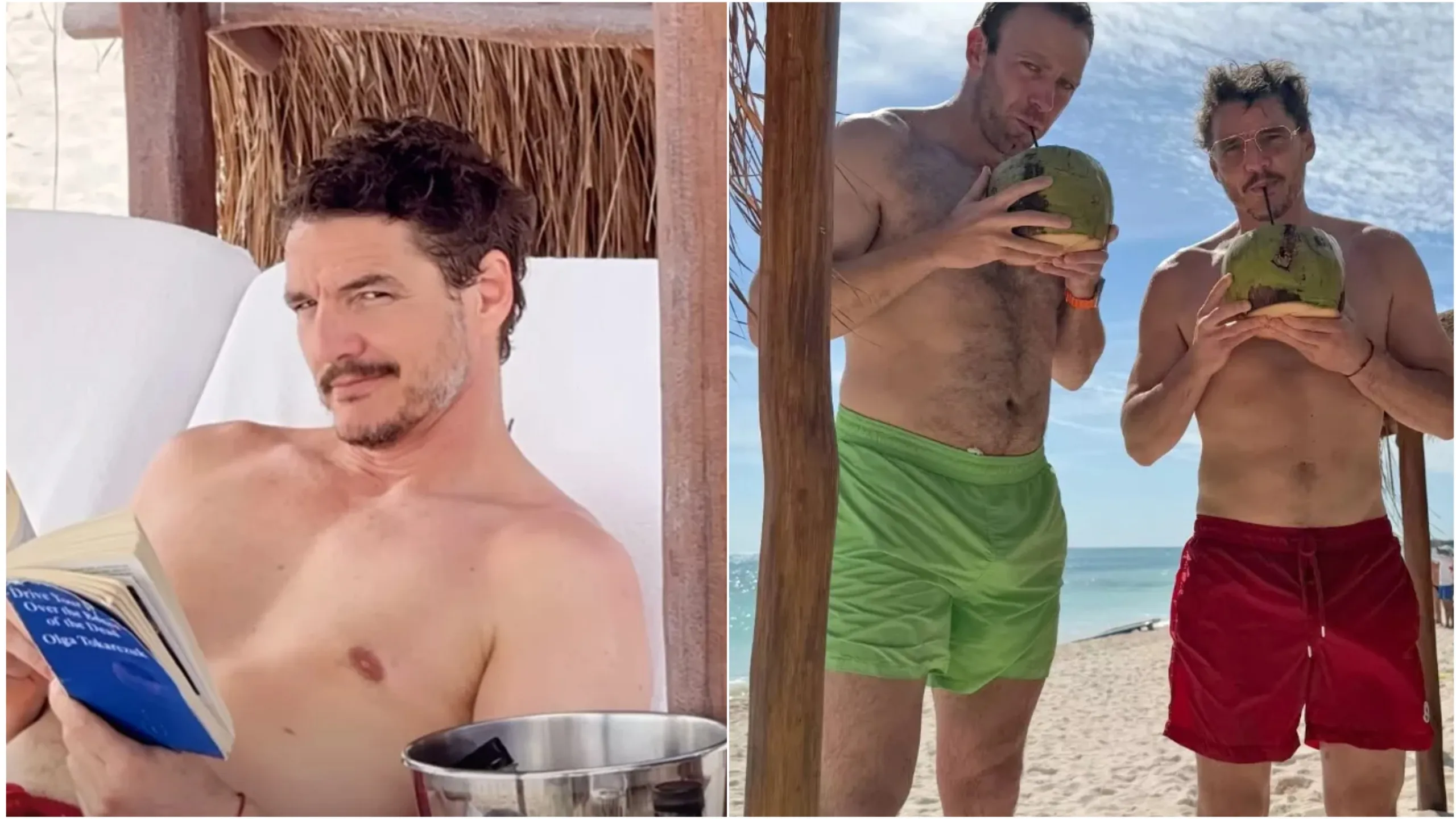 Pedro Pascal at the beach